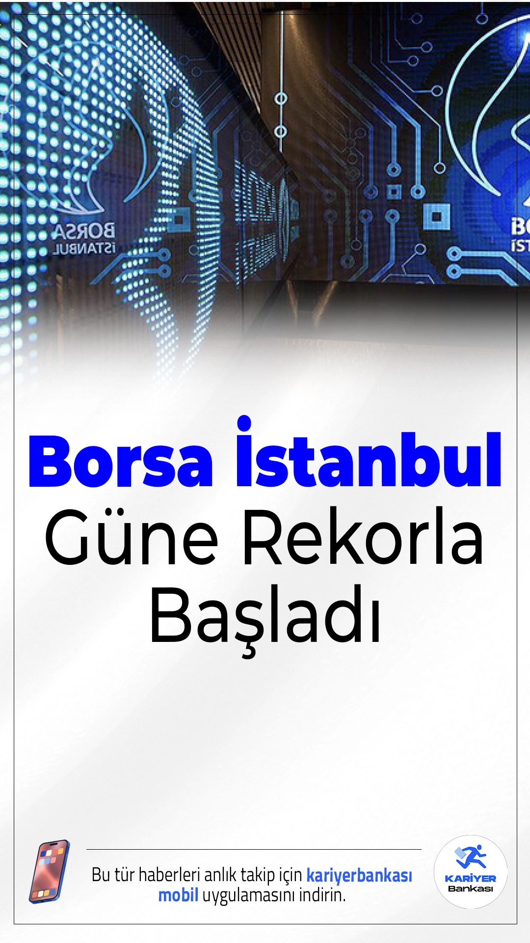 Borsa İstanbul Güne Rekorla Başladı.Borsa İstanbul’da yükseliş ivmesi sürüyor. BIST 100 endeksi, yeni güne rekor seviyeden başladı. Küresel piyasaların da desteklediği bu yükselişte risk iştahı dikkat çekiyor.