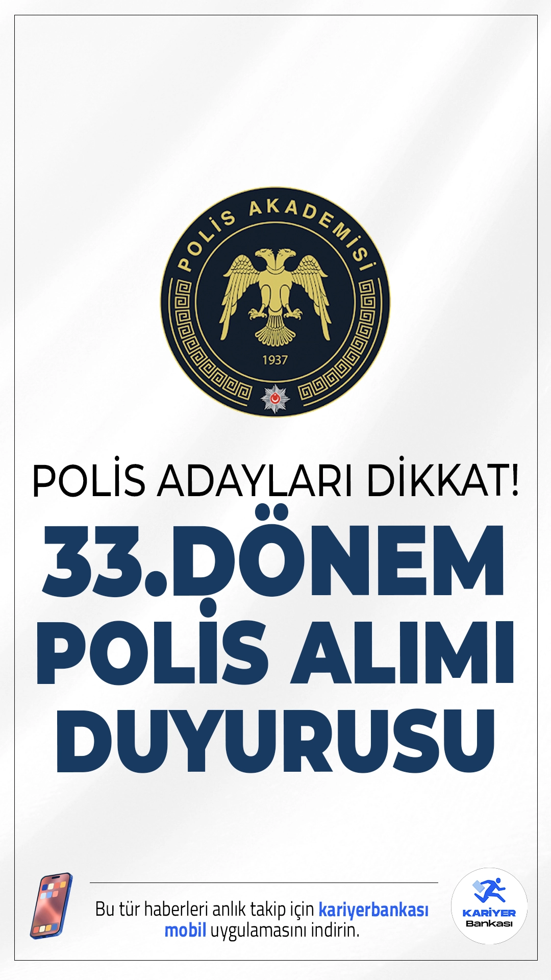 33. Dönem POMEM Adayları Dikkat: Sınav Ücreti İçin Son Gün 13 Şubat!İçişleri Bakanlığı Emniyet Genel Müdürlüğü Polis Akademisi sayfasından, 33. Dönem POMEM giriş sınavı aşamalarına katılmaya hak kazanan adaylar için önemli bir uyarı yayımladı. Sınav başvuru ücretlerinin yatırılması gereken son tarih açıklandı.