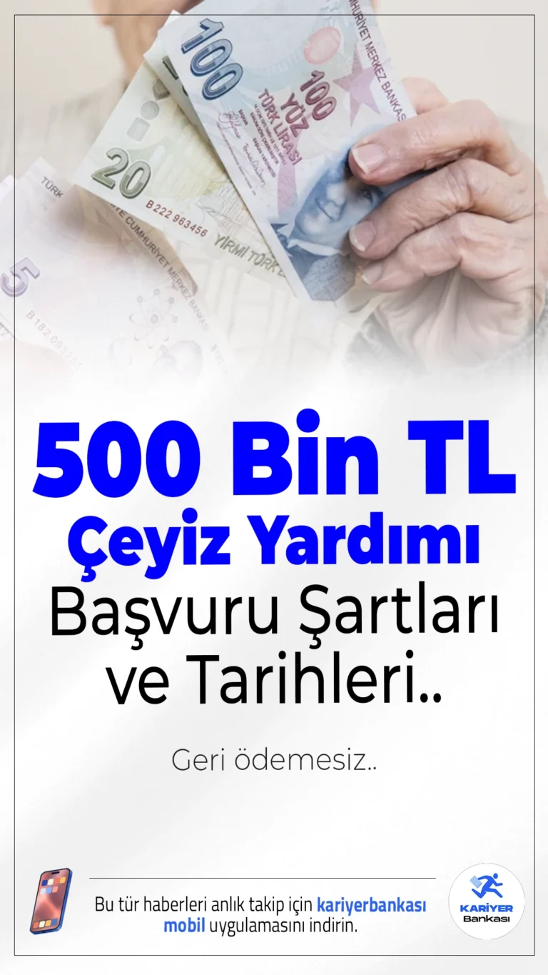 Gençlere 500 Bin TL Çeyiz Yardımı Başvuru Şartları ve Tarihleri..Diyanet İşleri Başkanlığı ve Türkiye Diyanet Vakfı, yetim, öksüz ve ihtiyaç sahibi nişanlı çiftlere 500 bin TL çeyiz yardımı verecek. İşte başvuru şartları ve tarihleri…