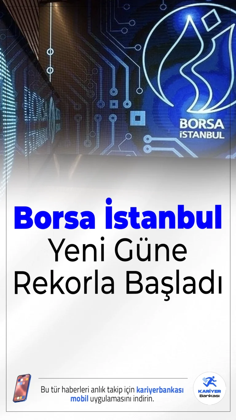 Borsa İstanbul Yeni Güne Rekorla Başladı.Borsa İstanbul'da rekor serisi devam ediyor. BIST 100 endeksi yeni güne yüzde 0,36 artışla 13.225 puandan başlayarak tüm zamanların en yüksek seviyesine ulaştı.