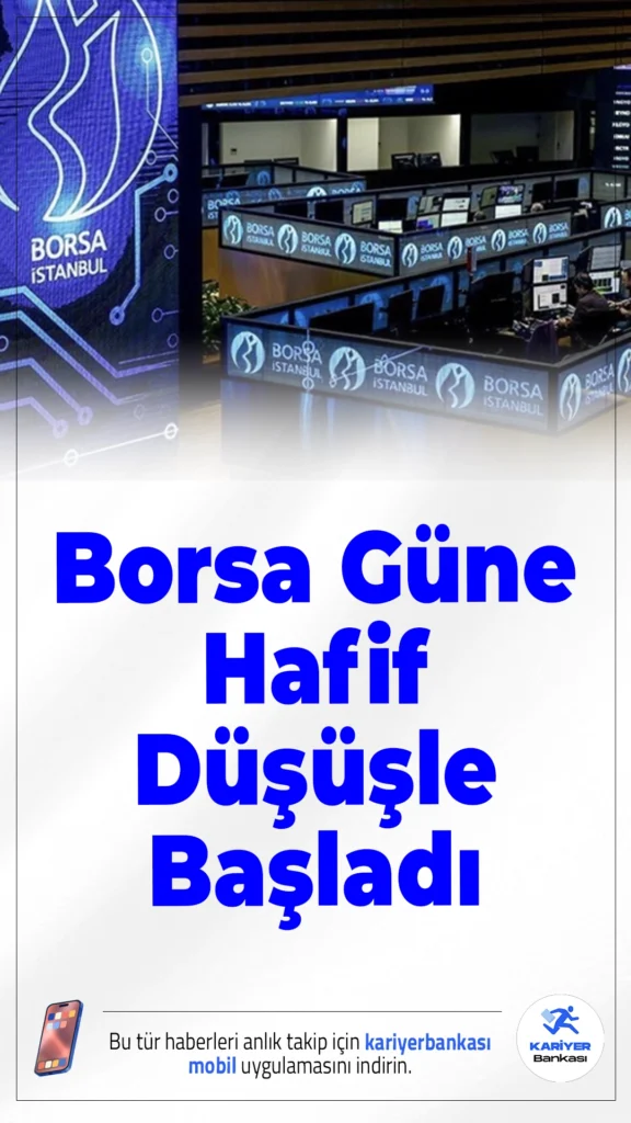 Borsa Güne Hafif Düşüşle Başladı.BIST 100 endeksi, 30 Ocak sabahında yüzde 0,16 gerileyerek 13.809 puandan açıldı; en çok kaybettiren sektör madencilik oldu.