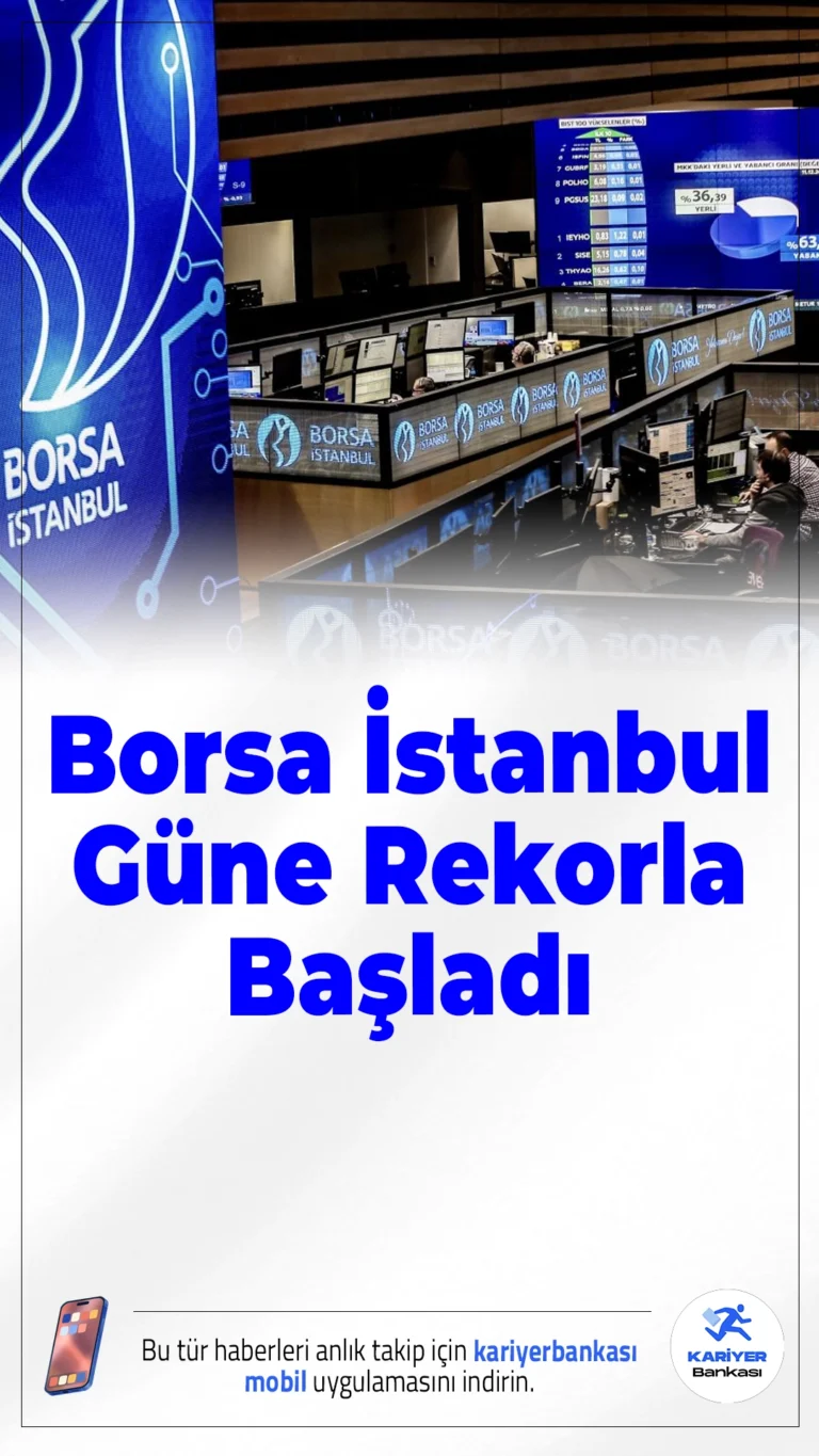 Borsa İstanbul Güne Rekorla Başladı.Borsa İstanbul’da yükseliş ivmesi sürüyor. BIST 100 endeksi haftaya yüzde 0,57 artışla 12.740,72 puandan başlayarak yeni bir rekora imza attı.