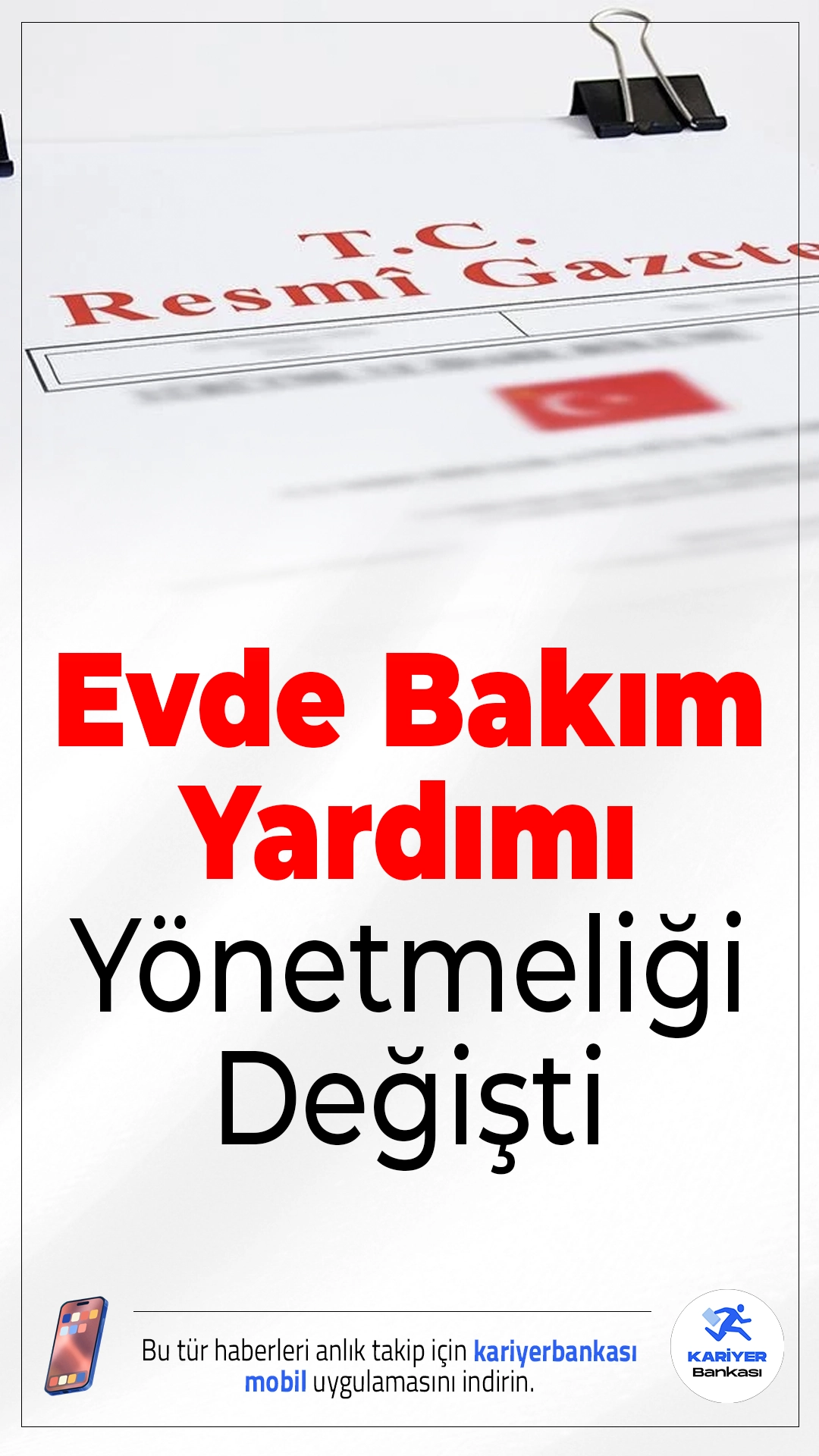 Evde Bakım Yardımı Şartları Değişti.Evde bakım yardımından yararlanmak isteyenler için önemli bir değişiklik yapıldı. Yeni yönetmelikle birlikte sadece sağlık raporu değil, heyet tarafından hazırlanacak bakım raporu da şart hale geldi.