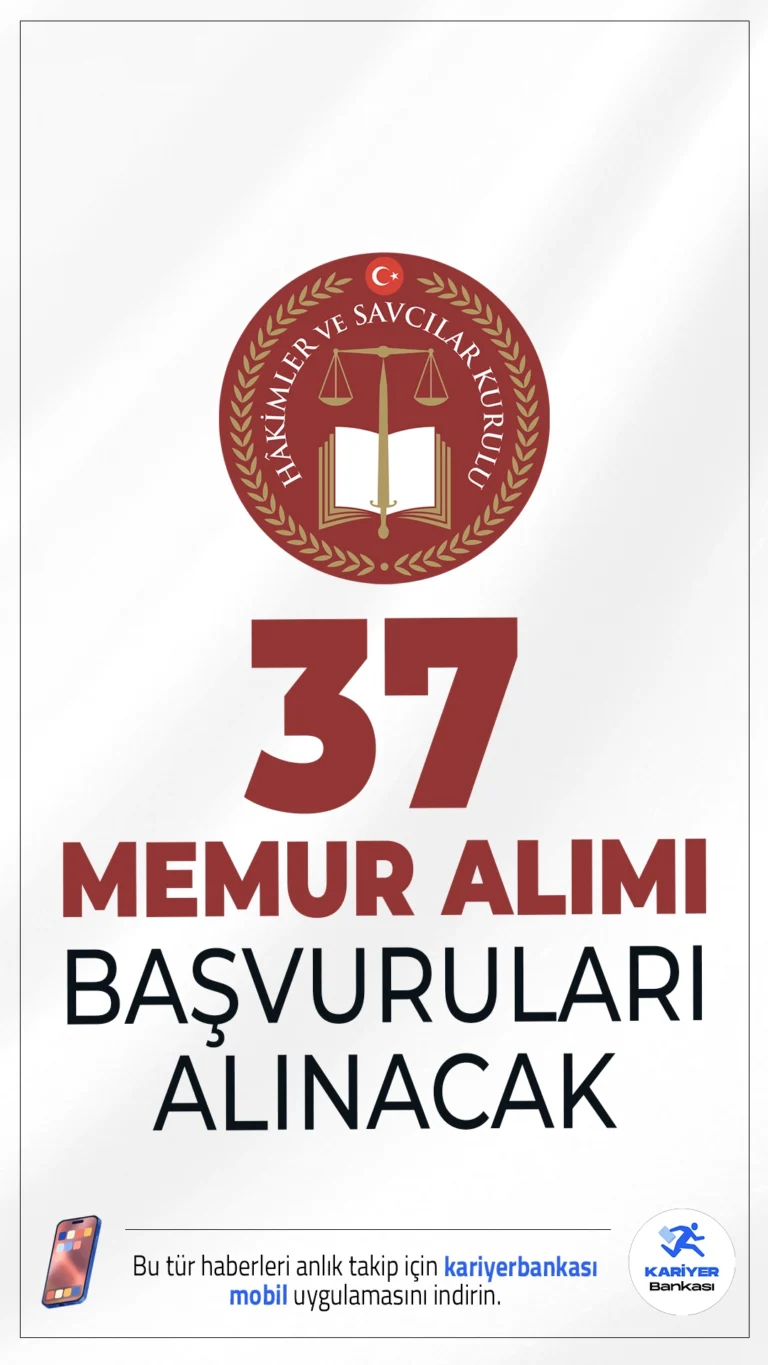 HSK 37 Personel Alımı Başvuruları Alınacak.Hâkimler ve Savcılar Kurulu (HSK), 2026 yılı için hem kadrolu hem de sözleşmeli pozisyonlarda görevlendirilmek üzere toplam 37 personel alımı başvuruları başladı. Alımlar; mühendis, tekniker, teknisyen, programcı, hizmetli, VHKİ, büro personeli, destek personeli gibi farklı ünvanlarda gerçekleştirilecek.Başvuru şartları ve kontenjanlar haberimizde.