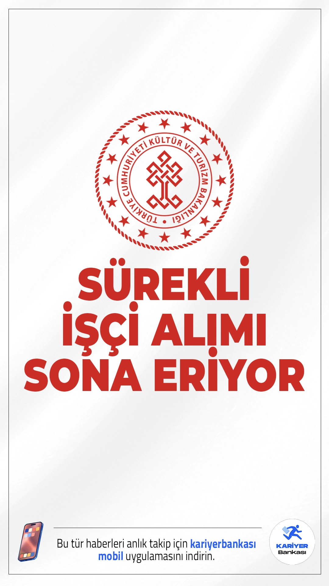 Kültür Bakanlığı AKM 25 İşçi Alımı Sona Eriyor.Kültür ve Turizm Bakanlığı, İstanbul Atatürk Kültür Merkezi Döner Sermaye İşletme Müdürlüğü bünyesinde istihdam edilmek üzere sürekli işçi alımı yapacak. Alımlar, 4857 sayılı İş Kanunu ve ilgili yönetmelikler çerçevesinde mülakat yoluyla gerçekleştirilecek. KPSS şartı bulunmayan ilana başvurular 5 yarın (16 Ocak 2026) sona eriyor.