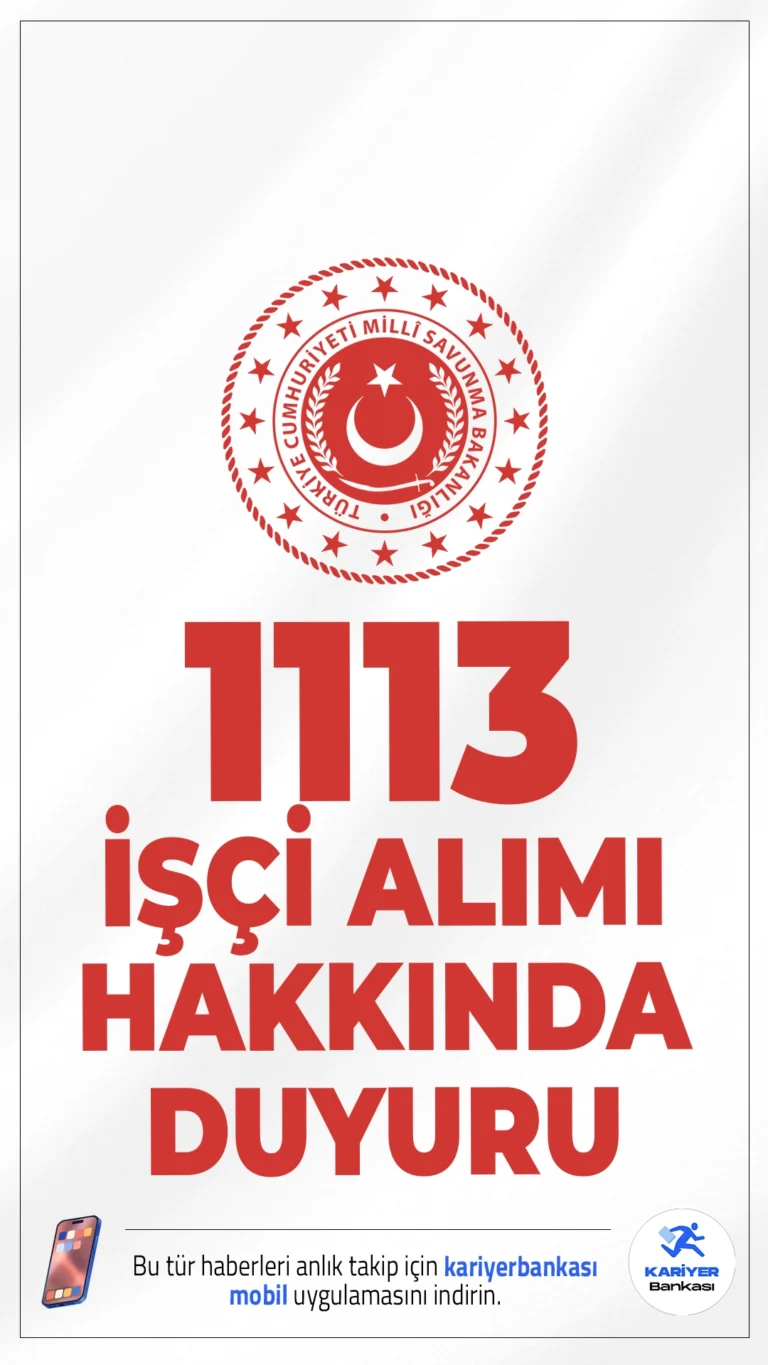 MSB 1113 İşçi Alımı Belge Kontrolü Hakkında Duyuru Geldi. Milli Savunma Bakanlığı sayfasından yayımlanan duyuruda, 1113 işçi alımı kapsamında kura çekim sonucunda listelerde yer alan adayların, kontrol edilecek belgelerini isimleri hizasında belirtilen tarihlerde ve başvurmuş oldukları iş yerine şahsen getirerek ibraz edecekleri aktarılırken, posta yoluyla gönderilen ve/veya belirtilen tarihlerin dışındaki tarihlerde ibraz edilecek belgelerin dikkate alınmayacağı aktarıldı.