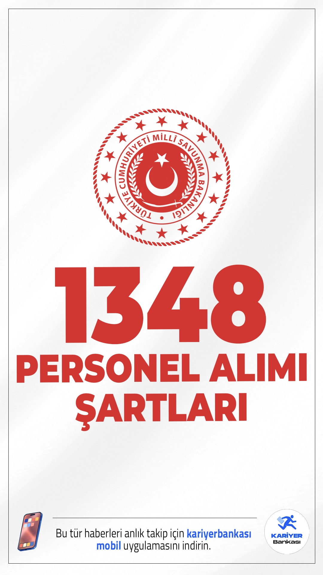MSB 1348 Personel Alımı Şartları.Milli Savunma Bakanlığı (MSB), Genelkurmay Başkanlığı, Kuvvet Komutanlıkları ve Millî Savunma Üniversitesi bünyesinde istihdam edilmek üzere 1348 personel alımı için başvuru işlemleri devam ediyor. İlgili alım duyurusuna göre, MSB'ye destek personeli, diğer teknik hizmet personeli, hemşire, mühendis, programcı, psikolog, sosyal çalışmacı, tabip, tekniker, teknisyen, büro personeli ve çocuk gelişimcisi ünvanlarında olmak üzere farklı branşlarda toplam 1348 personel alımı yapılacak.Başvuru şartları ve illere göre kontenjanlar haberimizde.