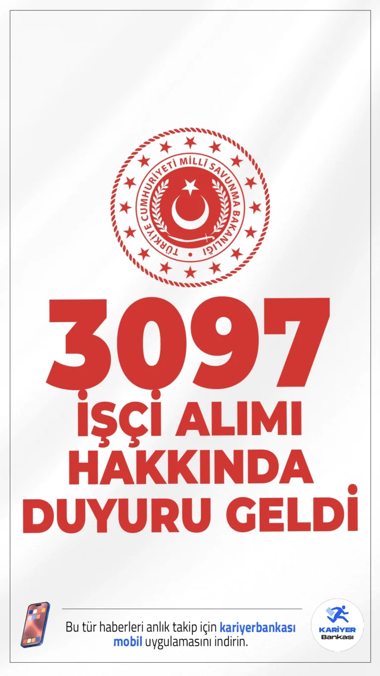 MSB 3097 Sürekli İşçi Alımı Hakkında Duyuru Geldi.Milli Savunma Bakanlığı sayfasından yayımlanan duyuruda, MSB'ye 3.097 işçi alımına yönelik yapılan sınavlara ilişkin itiraz sonuçlarının adayların erişimine açıldığı aktarıldı. Sonuçlara T.C. kimlik numarasıyla ulaşabilirsiniz.