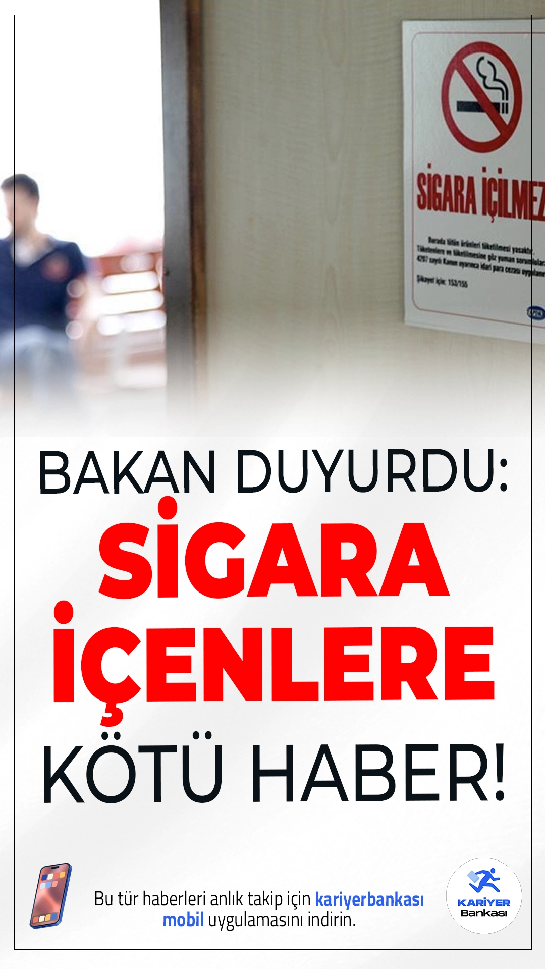 Sağlık Bakanı Duyurdu: Sigara İçin Yeni Dönem Başlıyor.Sağlık Bakanı Kemal Memişoğlu, tütün ve sağlıksız alışkanlıklarla mücadelede 2026'nın bir dönüm noktası olacağını açıkladı. Kapalı alanlarda sigara kullanımına yönelik yeni mevzuat düzenlemeleri tamamlanmak üzere. Bakan, düzenlemenin kısa sürede Meclis gündemine taşınacağını duyurdu.
