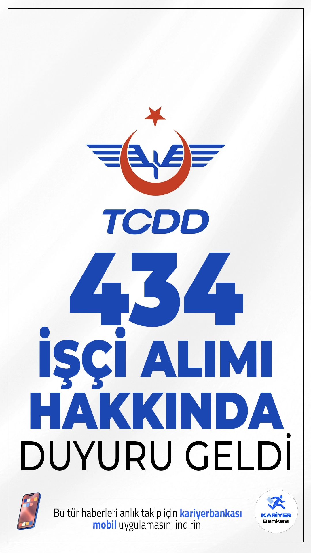 TCDD 434 İşçi Alımı Hakkında Yeni Duyuru Geldi. TCDD sayfasından yayımlanan duyuruda, 434 sürekli işçi alımı kapsamında belgesi eksik olan adayların ilgili belgeyi personeliscihareket@tcdd.gov.tr adresine göndermesi gerektiği aktarıldı.Eksik evrakların teslim edilmemesi sözlü sınav hakkını etkileyebilir.