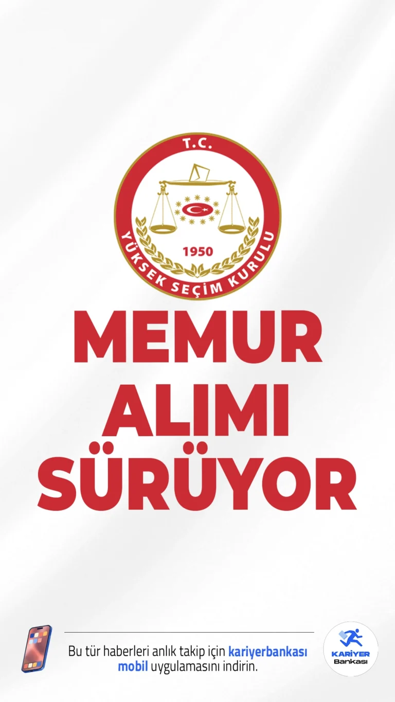 YSK 135 Memur Alımı Başvurusu Sürüyor.Yüksek Seçim Kurulu (YSK) memur alımı için başvuru işlemleri devam ediyor. İlgili alım duyurusuna göre, YSK merkez teşkilatı ve taşra teşkilatına sekreter, bekçi, zabıt katibi, hizmetli ve şoför ünvanlarında memur alımı yapılacak. Başvuru yapacak adayların genel ve özel şartları sağlaması gerekmektedir. Başvurular 25 Ocak 2026 tarihine kadar sürecek.Başvuru şartları ve kontenjanlar haberimizde.