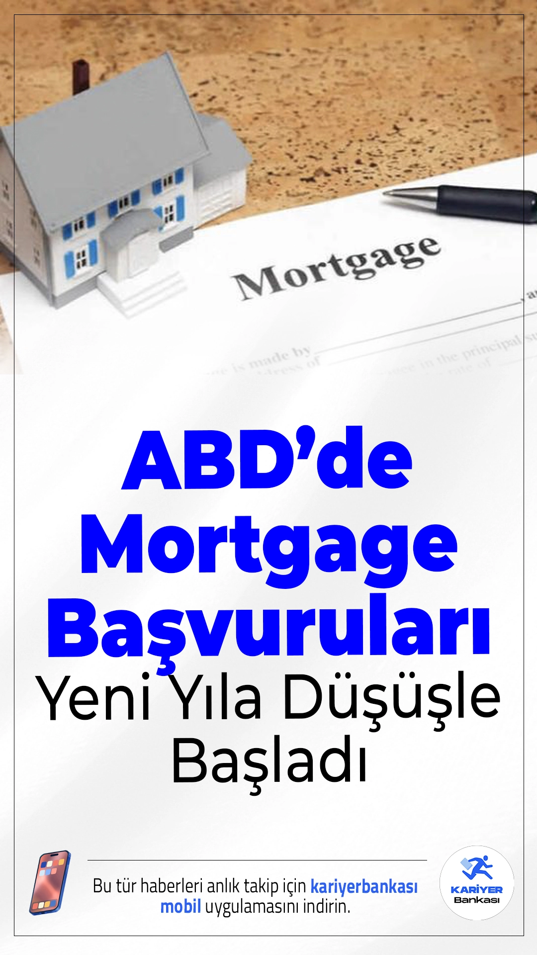 ABD’de Mortgage Başvuruları Yeni Yıla Düşüşle Başladı (Ocak 2026).Mortgage Bankalar Birliği (MBA) verilerine göre, 2026’nın ilk haftasında ABD’de mortgage başvuruları düşüşe geçti. 2 Ocak 2026 ile biten haftada: