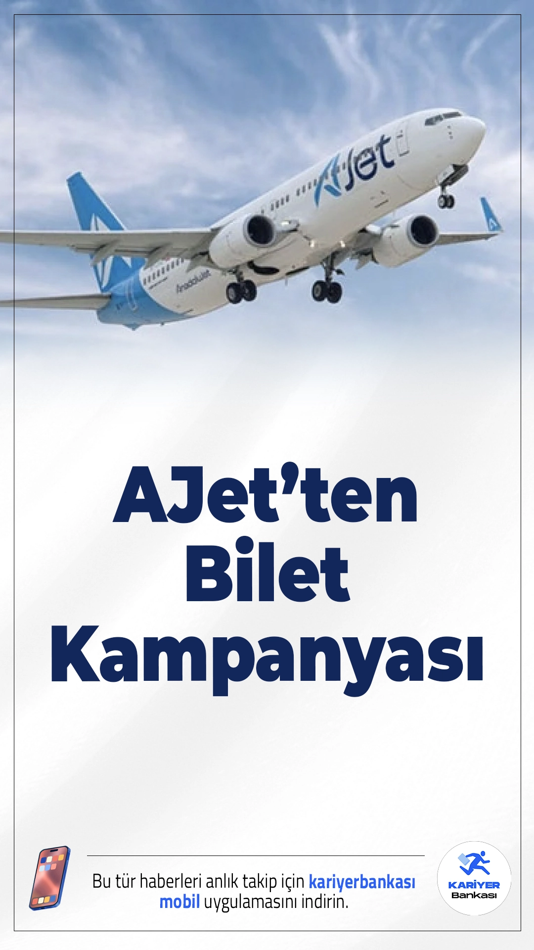 AJet’ten 9 Dolara Bilet Kampanyası.AJet, yurt dışına ekonomik seyahat etmek isteyenler için dev bir kampanyaya imza attı. 34 ülkede 59 farklı noktaya düzenlenen seferlerde geçerli olacak kampanya kapsamında bilet fiyatları 9 Dolar/Euro’dan başlıyor. Kampanya kısa süreli, koltuklar ise sınırlı!