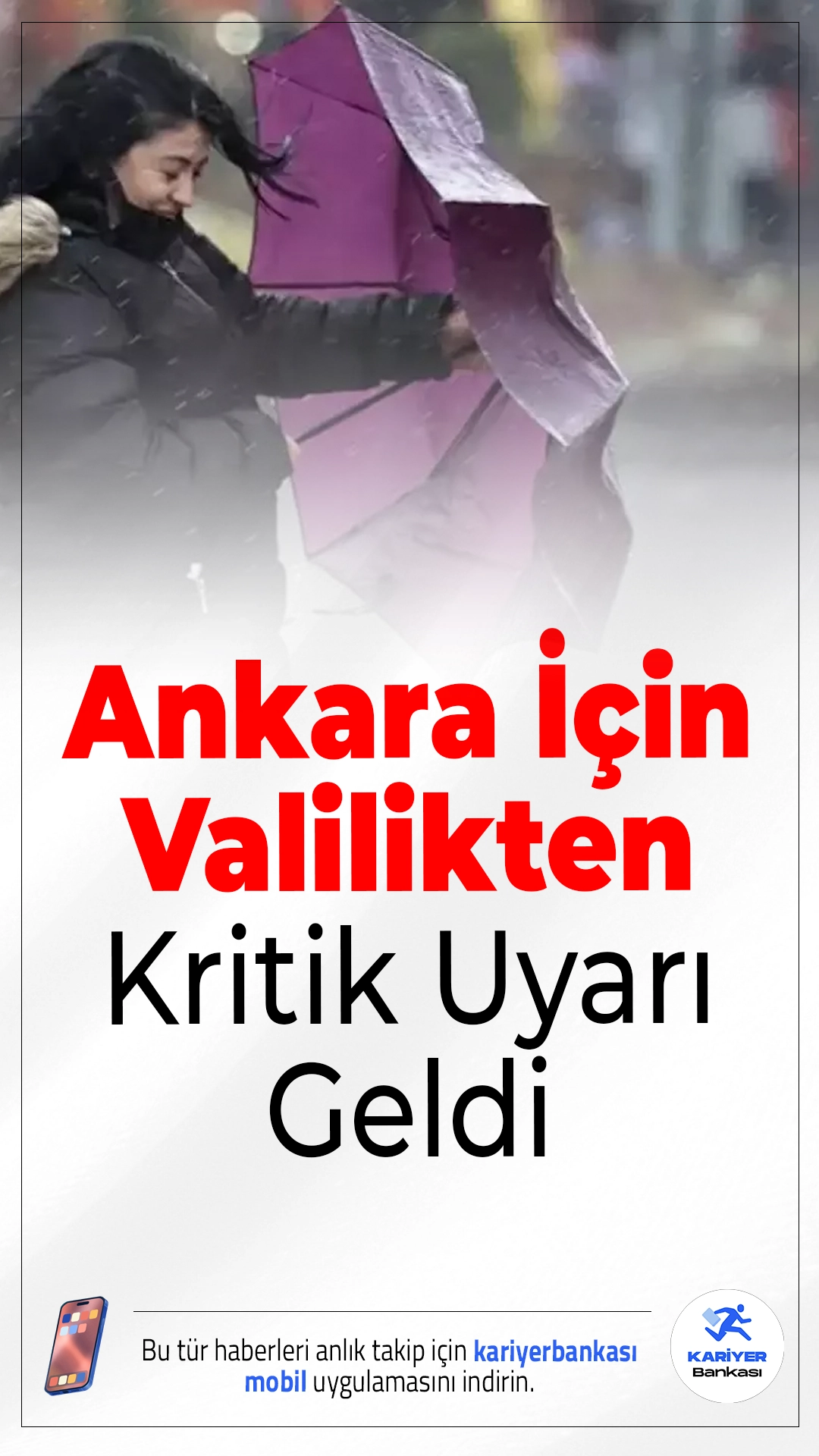 Ankara’da Kuvvetli Rüzgar Alarmı: Valilikten Fırtına Uyarısı Geldi.Ankara Valiliği, kentte etkili olması beklenen kuvvetli rüzgar ve fırtınaya karşı vatandaşları dikkatli olmaya çağırdı.