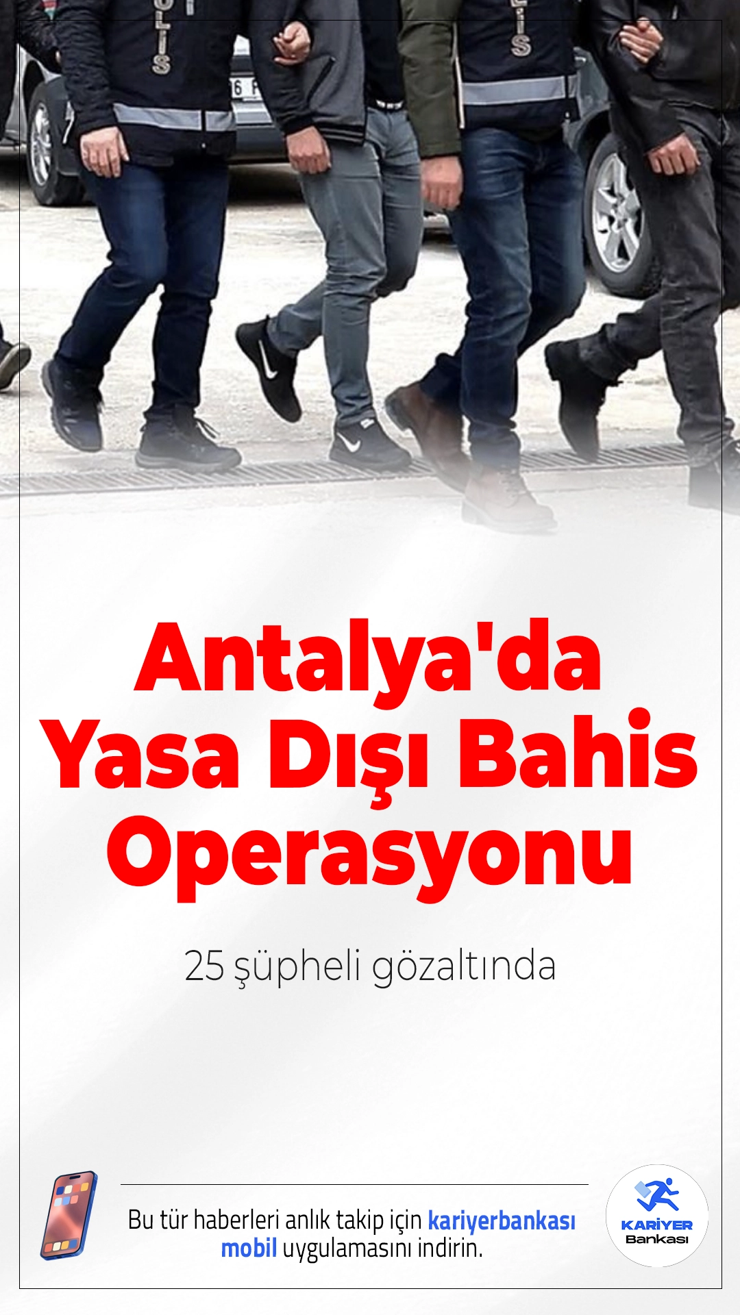 Antalya'da 380 Milyon Liralık Yasa Dışı Bahis Operasyonu: 25 Şüpheli Gözaltında.Antalya'da yasa dışı bahis çetelerine yönelik düzenlenen dev operasyonda, banka hesaplarında 380 milyon liraya yakın işlem hacmi tespit edilen 25 kişi gözaltına alındı.