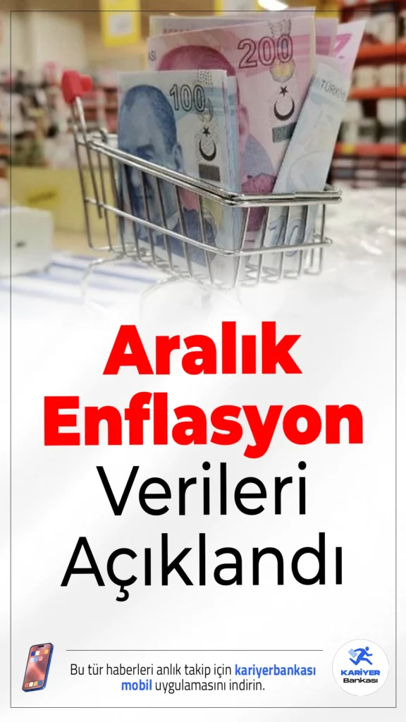 Aralık Ayı Enflasyon Verileri Açıklandı.Türkiye İstatistik Kurumu (TÜİK) Aralık ayı enflasyon verilerini açıkladı.