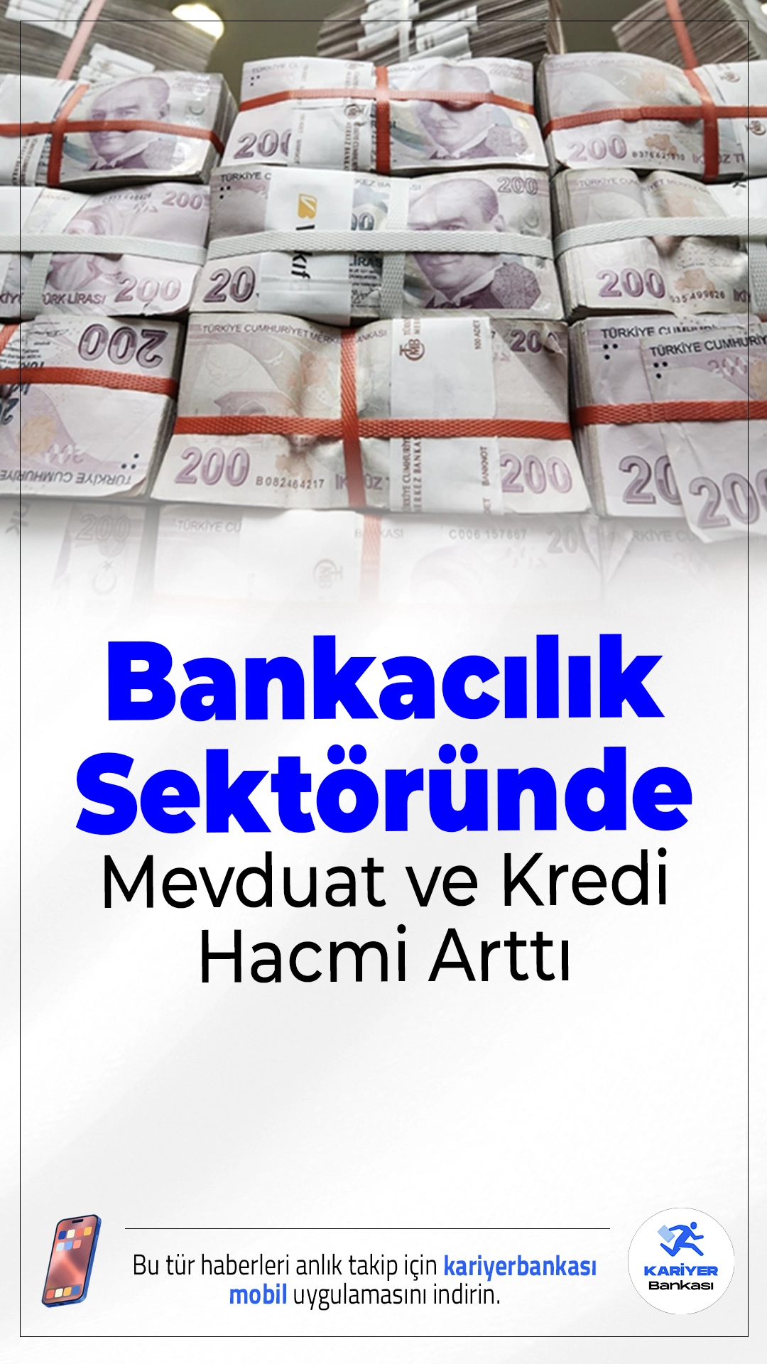 Bankacılık Sektöründe Mevduat ve Kredi Hacmi Arttı.Türkiye Cumhuriyet Merkez Bankası’nın (TCMB) haftalık para ve banka istatistiklerine göre, 26 Aralık haftasında bankacılık sektörünün toplam mevduatı rekor seviyeye ulaştı.