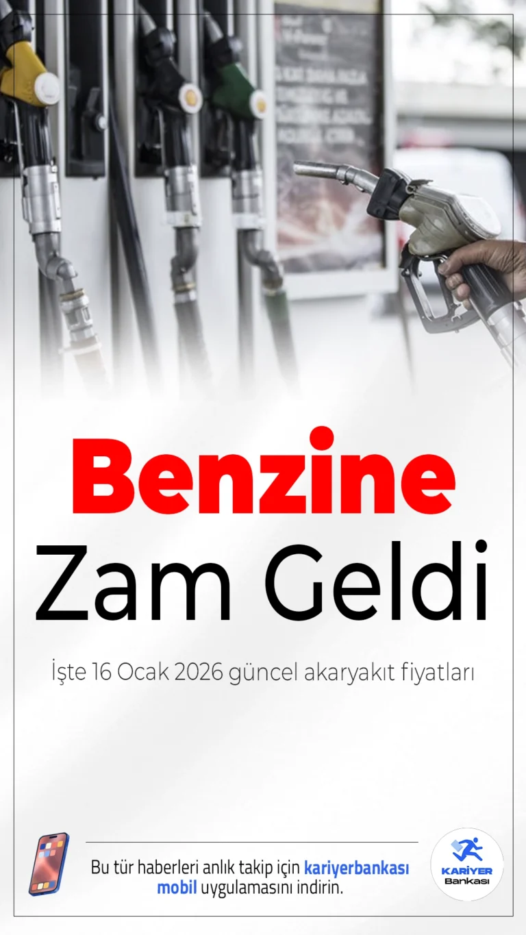 Benzine 1 Lira 70 Kuruş Zam Geldi: İşte 16 Ocak 2026 Güncel Akaryakıt Fiyatları.Akaryakıta yeni zam geldi. 16 Ocak 2026 itibarıyla benzinin litre fiyatı 1,70 TL artış gösterdi. İşte İstanbul, Ankara ve İzmir'de güncel benzin, motorin ve LPG fiyatları…