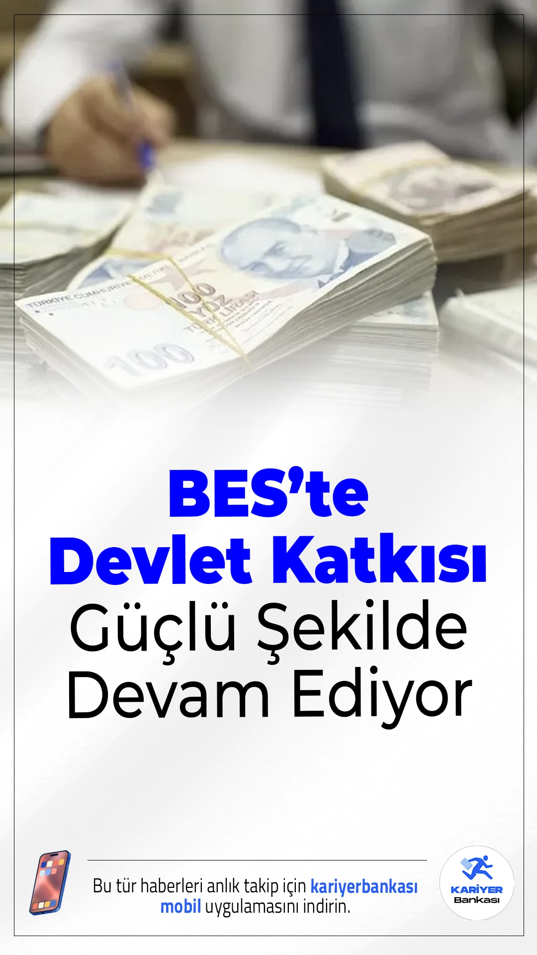 Bireysel Emeklilik Sistemi’nde (BES) Devlet Katkısı Güçlü Şekilde Devam Ediyor.Türkiye Sigorta Birliği (TSB), Bireysel Emeklilik Sistemi’ne ilişkin yaptığı açıklamada, devlet katkısının yüzde 20 oranıyla sürdüğünü ve sistemin gücünü koruduğunu duyurdu. Açıklamada, yaklaşık 18 milyon katılımcı ve 2,2 trilyon TL’ye yaklaşan fon büyüklüğüyle BES’in Türkiye’nin en güçlü uzun vadeli tasarruf ve yatırım sistemlerinden biri olmaya devam ettiği vurgulandı.