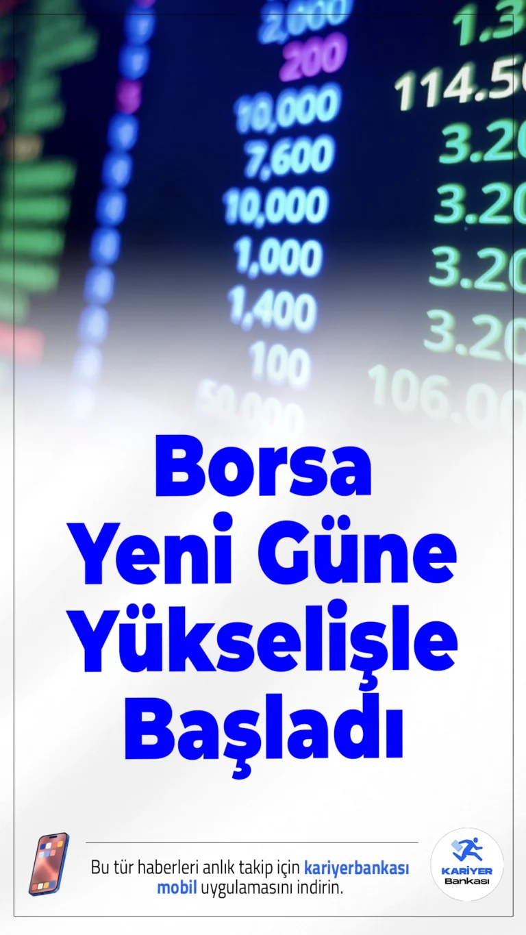 Borsa Yeni Güne Yükselişle Başladı.Borsa İstanbul'da BIST 100 endeksi, dünkü rekor kapanışın ardından yeni güne de yükselişle başladı. Piyasalarda gözler ABD enflasyon verilerine çevrildi.