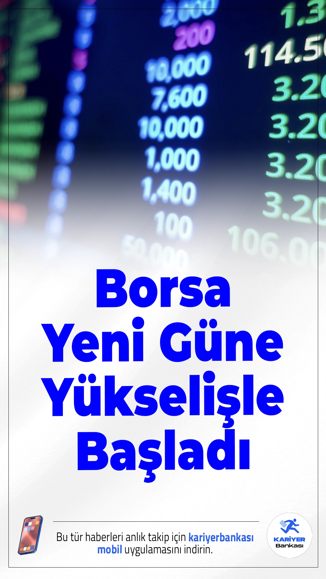 Borsa Yeni Güne Yükselişle Başladı.Borsa İstanbul'da BIST 100 endeksi, dünkü rekor kapanışın ardından yeni güne de yükselişle başladı. Piyasalarda gözler ABD enflasyon verilerine çevrildi.
