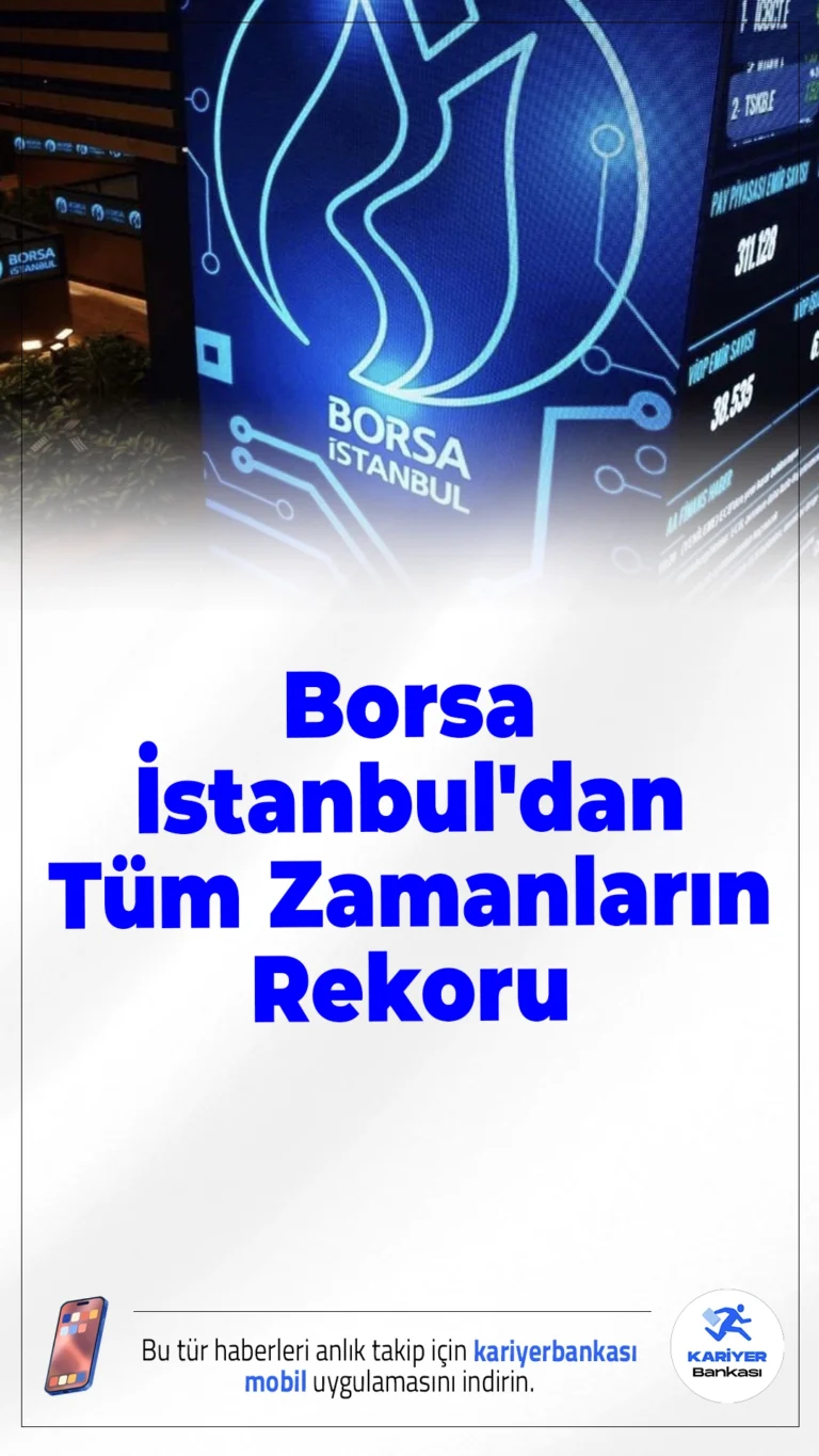 Borsa İstanbul'dan Tüm Zamanların Rekoru.Yeni yılın ikinci işlem gününe yükselişle başlayan Borsa İstanbul, Aralık ayı enflasyon verilerinin ardından yukarı yönlü ivmesini artırarak tarihi bir zirveye ulaştı. BIST 100 endeksi, 11.675 puanla tüm zamanların en yüksek seviyesinigördü.