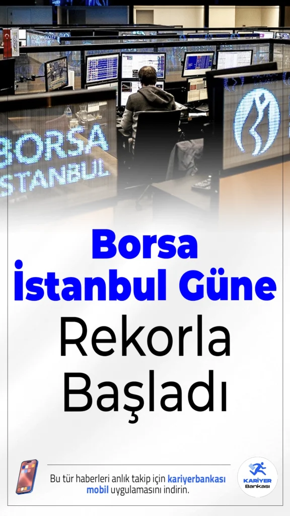 Borsa İstanbul Güne Rekorla Başladı.Borsa İstanbul'da BIST 100 endeksi, 21 Ocak 2026 Çarşamba sabahına yüzde 0,27 artışla 12.839,89 puandan başladı. Dün günü rekor seviyede kapatan endeks, güne pozitif görünümle adım attı.