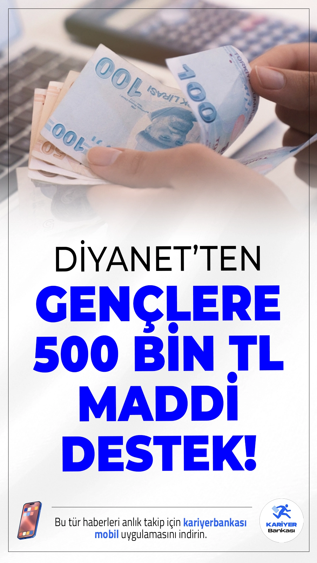 Diyanet Nişanlı Gençlere 500 Bin TL Çeyiz Yardımı Yapacak.Diyanet İşleri Başkanlığı ve Türkiye Diyanet Vakfı iş birliğiyle başlatılan proje kapsamında, 81 ilde yetim, öksüz ve ihtiyaç sahibi nişanlı gençlere evlenme yolunda 500 bin TL geri ödemesiz çeyiz yardımı yapılacak.