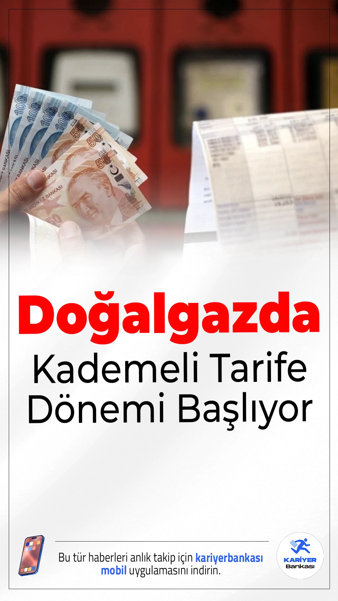 Doğalgazda Kademeli Tarife Dönemi Başlıyor.Enerji ve Tabii Kaynaklar Bakanı Alparslan Bayraktar, doğalgaz faturalarında büyük değişikliklere gidileceğini açıkladı. Yeni sistemle birlikte şehir bazlı kademeli tarife ve yıllık fiyat düzenlemesi dönemi başlıyor.