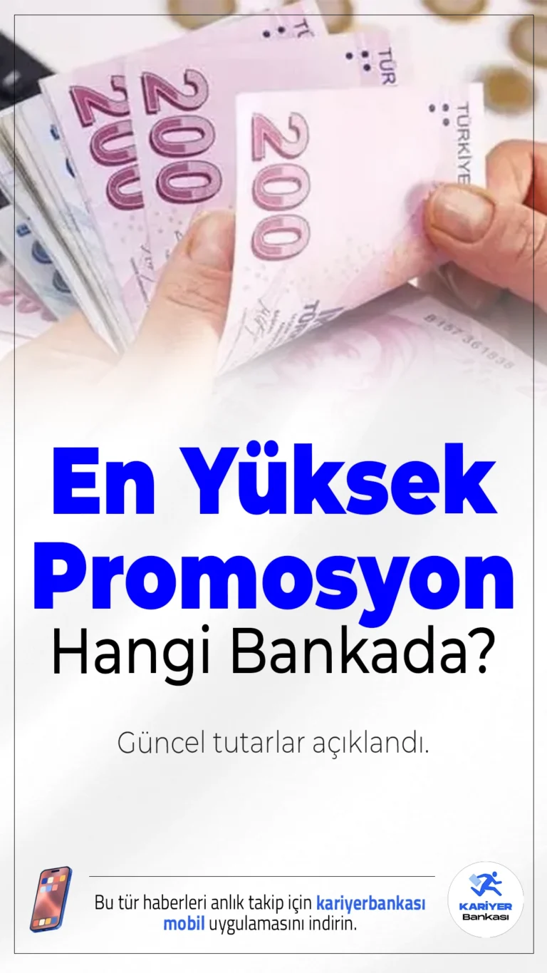 En Yüksek Emekli Promosyonu Hangi Bankada? Güncel Tutarlar Açıklandı.2026 yılında emekli maaşlarına yapılan artışların ardından bankalar arasında promosyon yarışı yeniden hız kazandı. En düşük emekli maaşının 20 bin TL'ye çıkarılmasıyla birlikte, bankalar daha fazla emekliyi kendilerine çekmek için promosyon miktarlarını artırdı. Maaşını taşıyan emeklilere 30 bin TL’yi aşan promosyon ödemeleri sunuluyor.