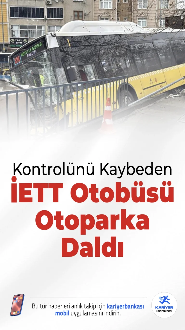 Esenler'de İETT Otobüsü Otoparka Daldı.İstanbul’un Esenler ilçesinde kontrolden çıkan bir İETT otobüsü, otoparka girerek park halindeki birçok araca zarar verdi. Olayda can kaybı ya da yaralanma yaşanmadı.