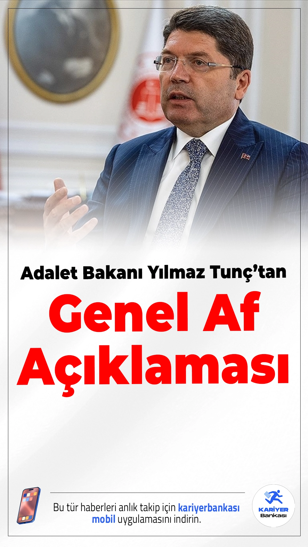 Adalet Bakanı Tunç: Af ve İnfaz Düzenlemesi Yok.Adalet Bakanı Yılmaz Tunç, 12. Yargı Paketi’ne dair merak edilen konulara açıklık getirdi. Pakette af ya da infaz indirimi düzenlemesinin bulunmadığını duyurdu.