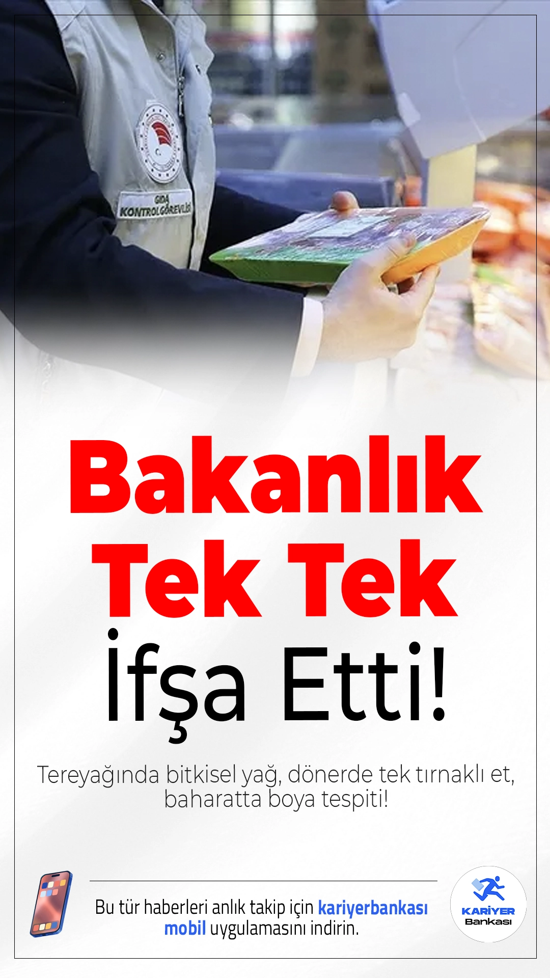Bakanlık Gıda Hilelerini İfşa Etti: Tereyağında Bitkisel Yağ, Dönerde Tek Tırnaklı Et, Baharatta Boya Tespiti!Tarım ve Orman Bakanlığı'nın 29 Ocak 2026 tarihli güncel denetim sonuçları açıklandı. Taklit ve tağşiş yapılan ürünler bir kez daha ifşa edildi.