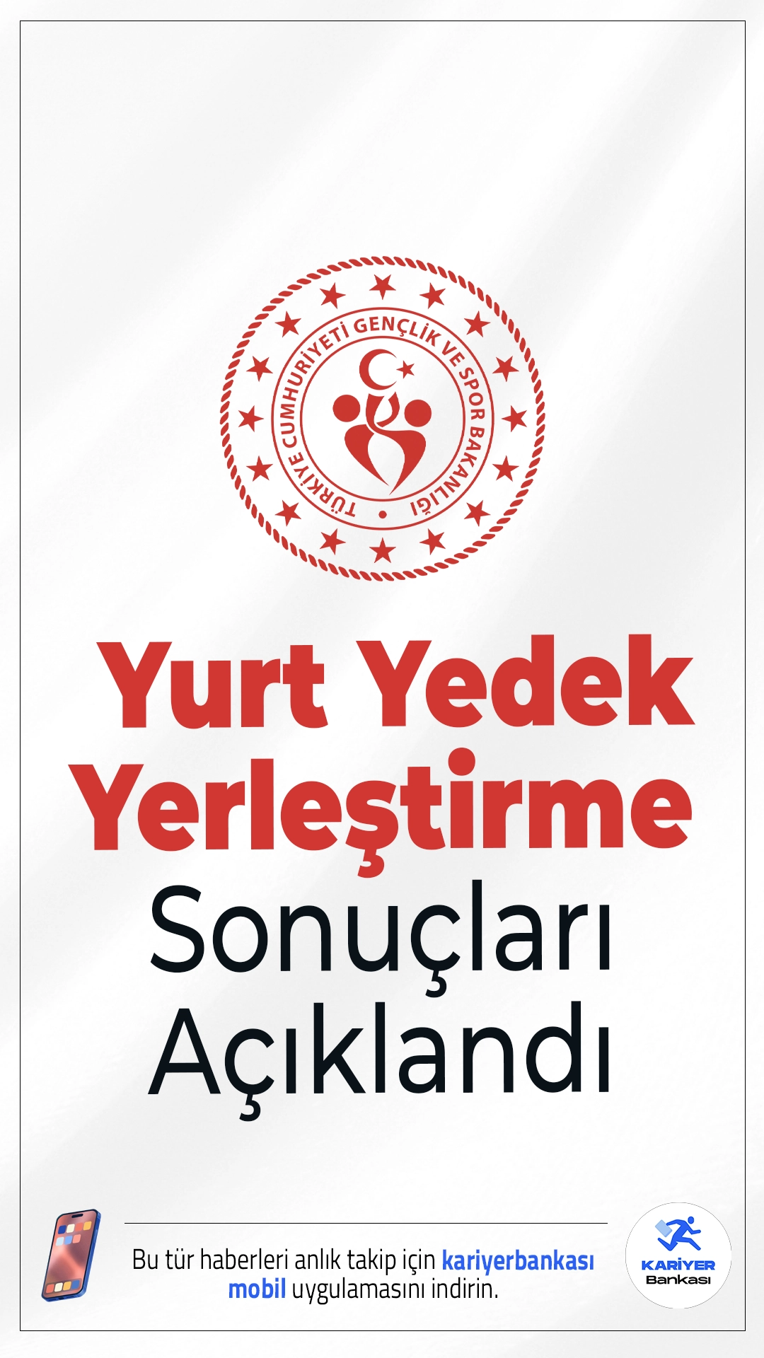 GSB Yurt Yedek Yerleştirme Sonuçları Açıklandı.12 Ocak 2026 tarihinde açıklanan 2025-2026 yurt yedek yerleştirme sonuçları için ilgili duyuru yayımlandı. Yerleştirme sonuçlarına aşağıdaki bağlantıdan ulaşabilirsiniz.