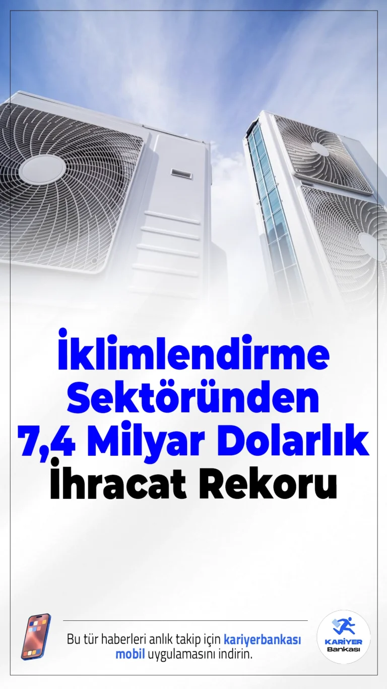 İklimlendirme Sektöründen 7,4 Milyar Dolarlık İhracat Rekoru.2025 yılında Türkiye'nin iklimlendirme sektörü, 7,4 milyar dolara yaklaşan ihracatla tüm zamanların en yüksek yıllık ihracatını gerçekleştirdi. Sektör, Avrupa başta olmak üzere global pazarlarda büyümeye devam ediyor.