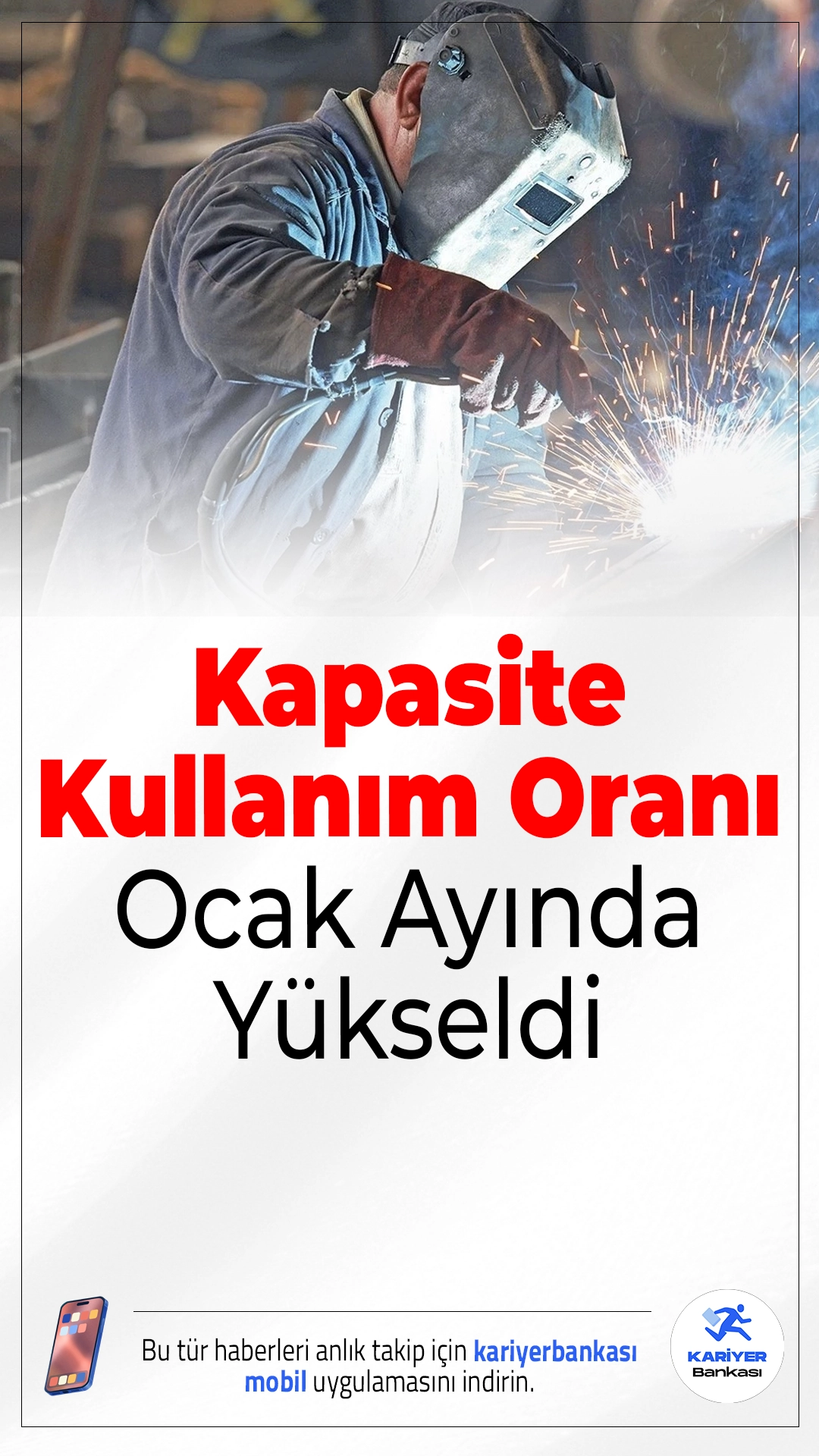 Kapasite Kullanım Oranı Ocak Ayında Yükseldi.Merkez Bankası, Ocak 2026’ya ait kapasite kullanım oranı verilerini açıkladı. Mevsimsel etkilerden arındırılmış oran yüzde 74,4’e yükseldi.