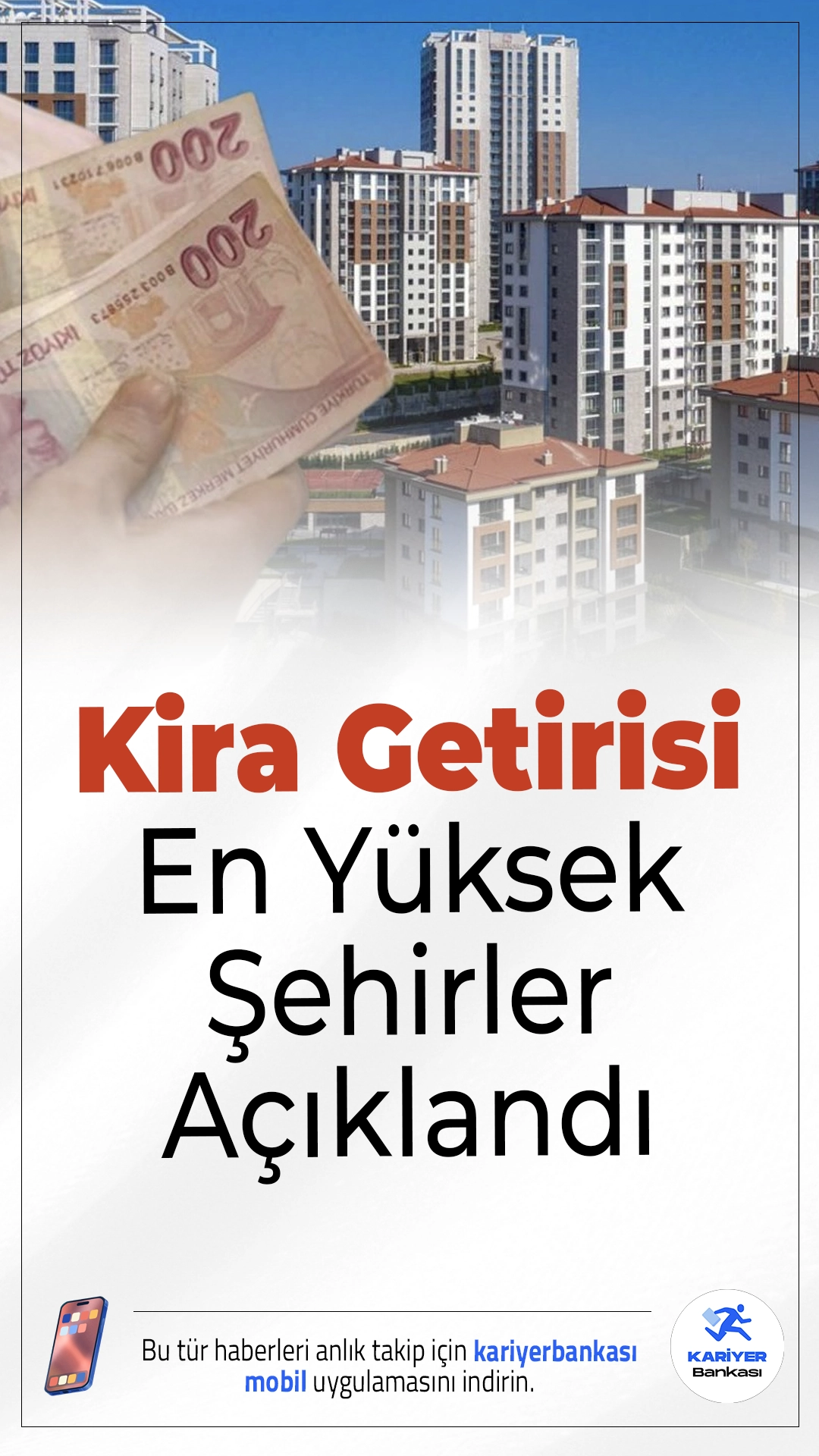 Kira Getirisi En Yüksek Şehirler Açıklandı.2025 yılı verilerine göre Türkiye’de konut yatırımında en yüksek kira getirisi sağlayan şehirler belli oldu. Sürpriz şekilde İstanbul ilk 10’da kendine yer bulamazken, Ankara gibi büyükşehirler dikkat çekti.