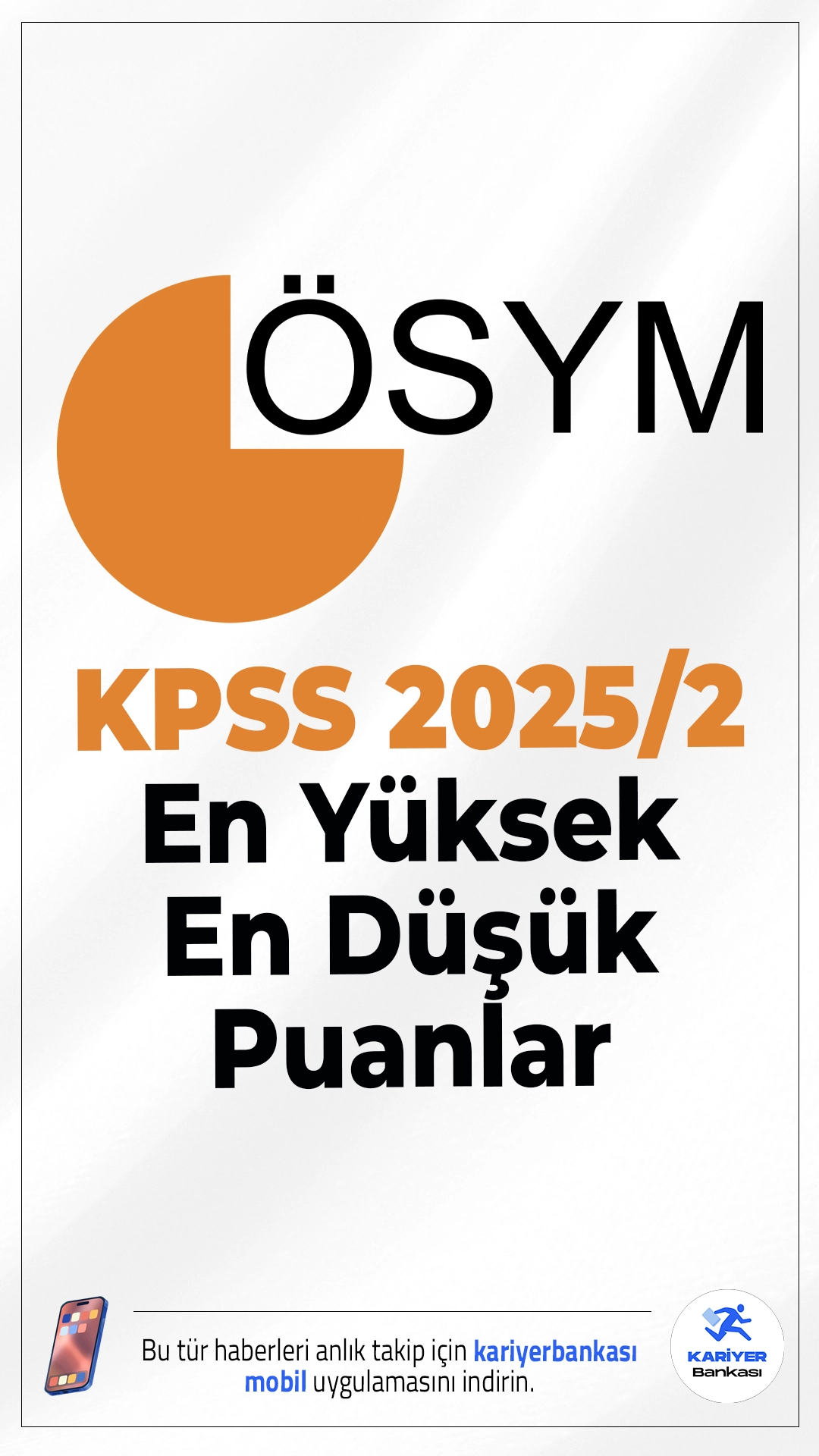 KPSS 2025/2 En Yüksek En Düşük Puanlar Belli Oldu.ÖSYM tarafından KPSS 2025/2 tercih sonuçlarının açıklanmasıyla en yüksek ve en düşük puanlar da belli oldu. 2025/2 ile ortaöğretim, ön lisans ve lisans düzeyinden adayların tercihleri alındı.Ortaöğretim düzeyinden 112.325  aday, Ön lisans düzeyinden 98.829 lisans düzeyinden ise 121.561  aday tercih yaptı. 7Ocak 2026 tarihinde açıklanan KPSS 2025/2 tercih sonuçlarına  göre 3.729 personelin yerleştirmesi yapılırken, 3 kontenjan boş kaldı. En yüksek en düşük puanlara aşağıdaki linklerden ulaşabilirsiniz.