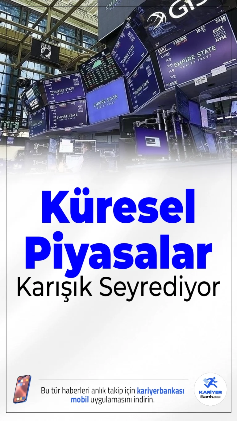 Küresel Piyasalar Karışık Seyrediyor.Küresel piyasalarda, enflasyon verilerinin beklentilere paralel gelmesine rağmen jeopolitik riskler, şirket bilançoları ve ABD yönetiminin politika adımları piyasalar üzerinde baskı oluşturuyor. Bu gelişmeler, güvenli liman varlıklarına olan talebi artırırken borsalarda yön arayışı sürüyor.