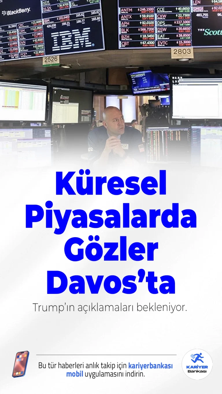 Küresel Piyasalarda Gözler Davos’ta: Trump’ın Açıklamaları Bekleniyor.ABD’nin yeni tarife tehditleri ve Grönland çıkışı küresel piyasaları tedirgin ederken, yatırımcıların gözü Davos’ta konuşacak olan ABD Başkanı Donald Trump’a çevrildi.