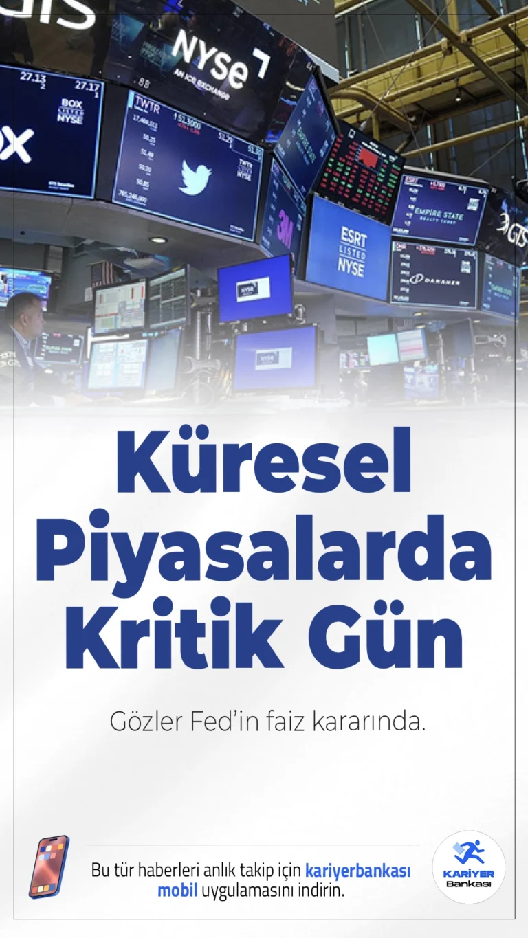 Küresel Piyasalarda Kritik Gün: Gözler Fed’in Faiz Kararında.ABD Merkez Bankası (Fed), bu akşam açıklayacağı faiz kararıyla küresel piyasaların odağında. Jeopolitik riskler, yapay zekaya olan güven ve teknoloji sektöründeki iyimserlik yatırımcıların kararlarını şekillendiriyor.