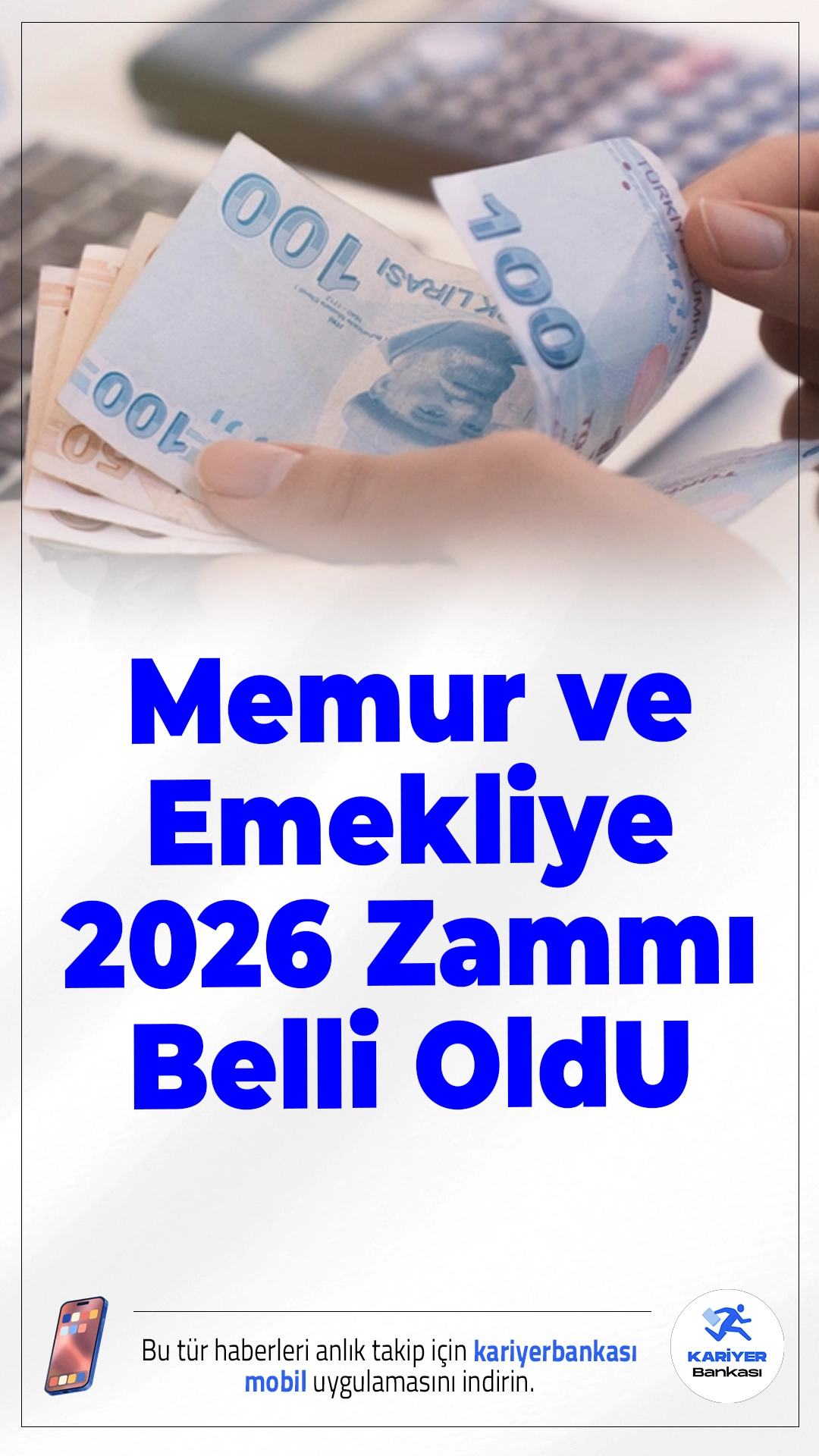 Memur ve Emekliye 2026 Zammı Belli Oldu: İşte Yeni Maaş Artış Oranları.Aralık enflasyon verilerinin açıklanmasıyla birlikte milyonlarca memur ve emeklinin alacağı zam oranı netleşti. 2026’nın ilk maaş artışları açıklandı, gözler şimdi refah payı ve en düşük emekli maaşı düzenlemesinde.