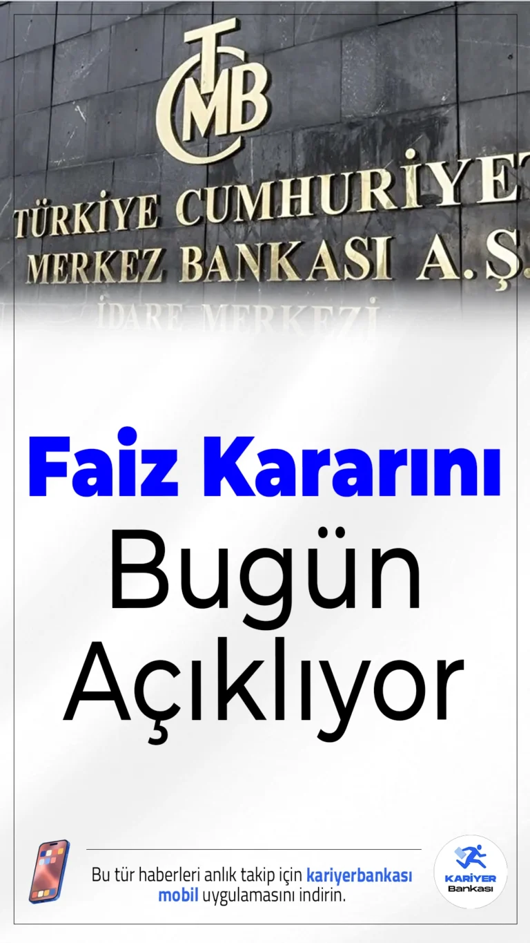 Merkez Bankası Faiz Kararını Bugün Açıklıyor.Yeni yılın ilk faiz kararı geliyor! TCMB’nin Ocak ayı faiz kararı piyasaların ve yatırımcıların ana gündemi haline geldi.