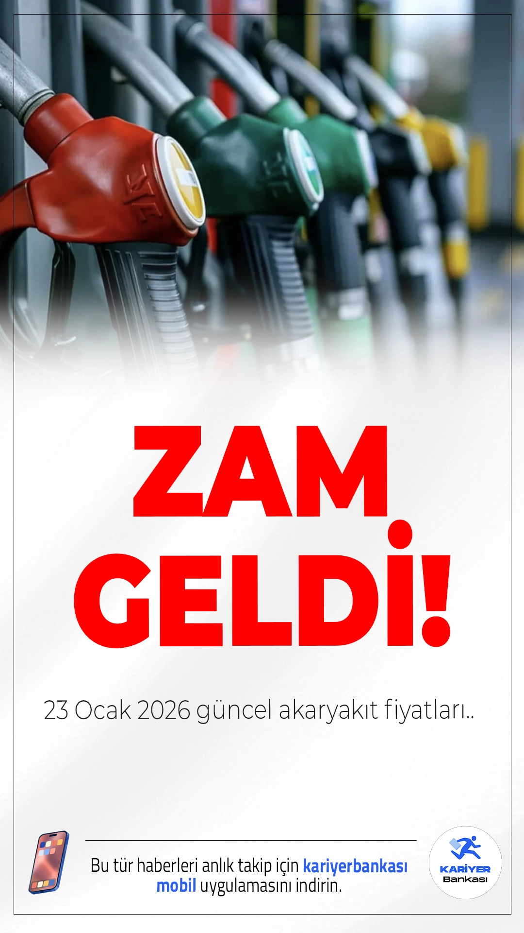 Motorine Bir Zam Daha Geliyor!23 Ocak 2026 Akaryakıt Fiyatları.Brent petrol ve döviz kurlarındaki artış, akaryakıt fiyatlarına yeni bir zam olarak yansıyor. Cuma günü itibarıyla motorin fiyatlarına yeni zam geliyor.