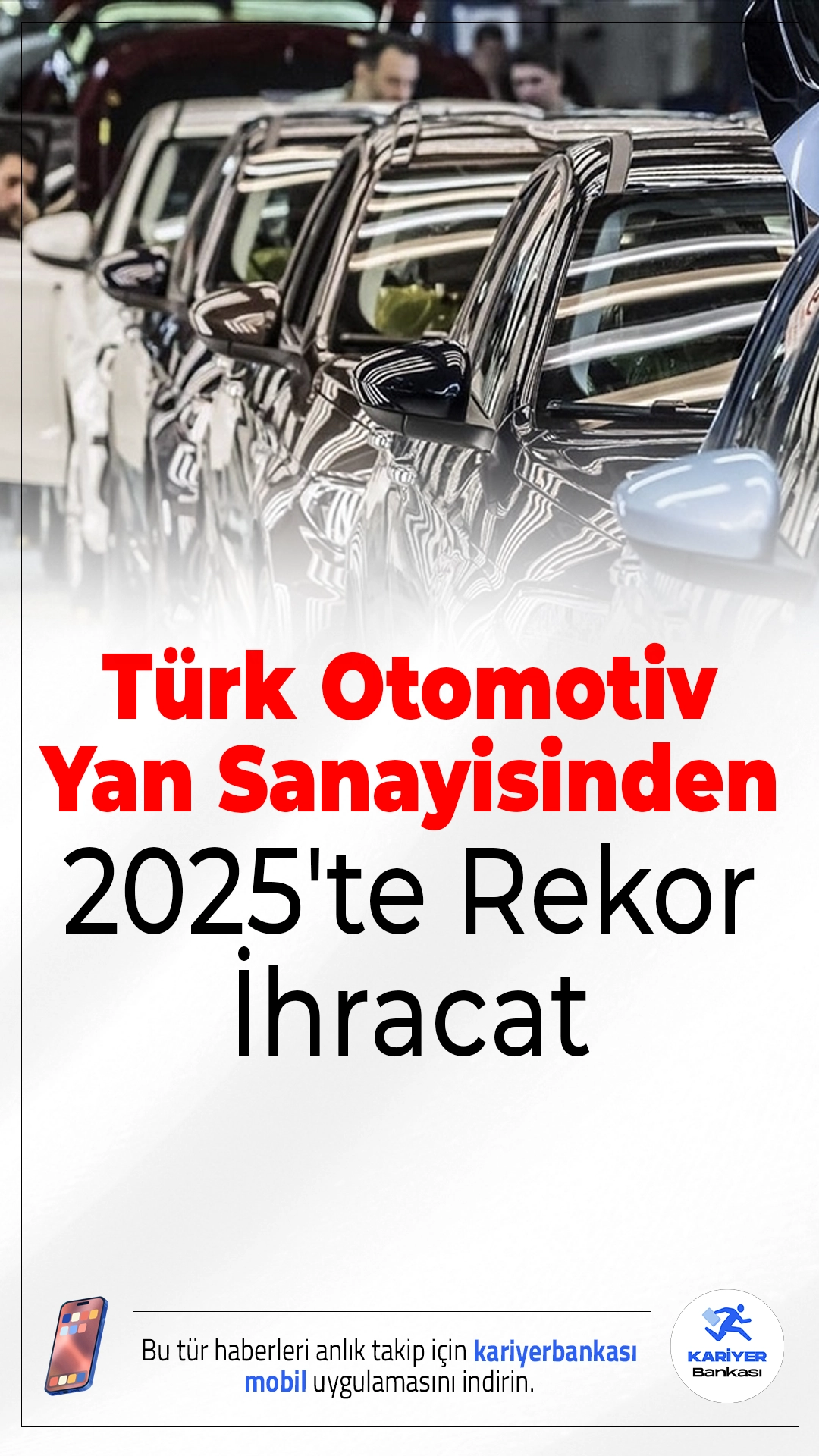 Türk Otomotiv Yan Sanayisinden 2025'te Rekor İhracat: 15,7 Milyar Dolar.2025’te Türk otomotiv yan sanayisi, ihracatını yüzde 6 artırarak 15,7 milyar dolara ulaştı ve küresel pazarda tüm zamanların en yüksek performansını gösterdi.