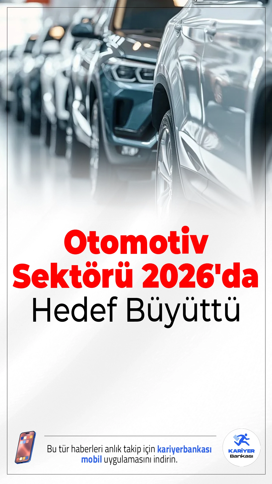 Otomotiv Sektörü 2026'da Hedef Büyüttü.2025 yılında 41,5 milyar dolarlık ihracatla rekor kıran Türk otomotiv sektörü, 2026’da bu rakamı 43 milyar dolara taşımayı hedefliyor.