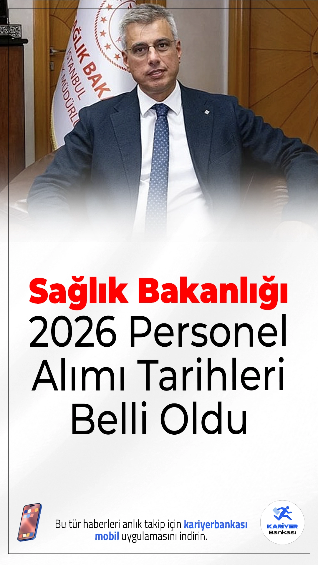 Sağlık Bakanlığı 2026 Personel Alımı Tarihleri Belli Oldu.Sağlık Bakanı Kemal Memişoğlu, sağlık personeli alımlarının 2026 KPSS sonrası gerçekleştirileceğini duyurdu. Bakan, yeni hastaneler ve atama planlamaları hakkında önemli açıklamalarda bulundu.