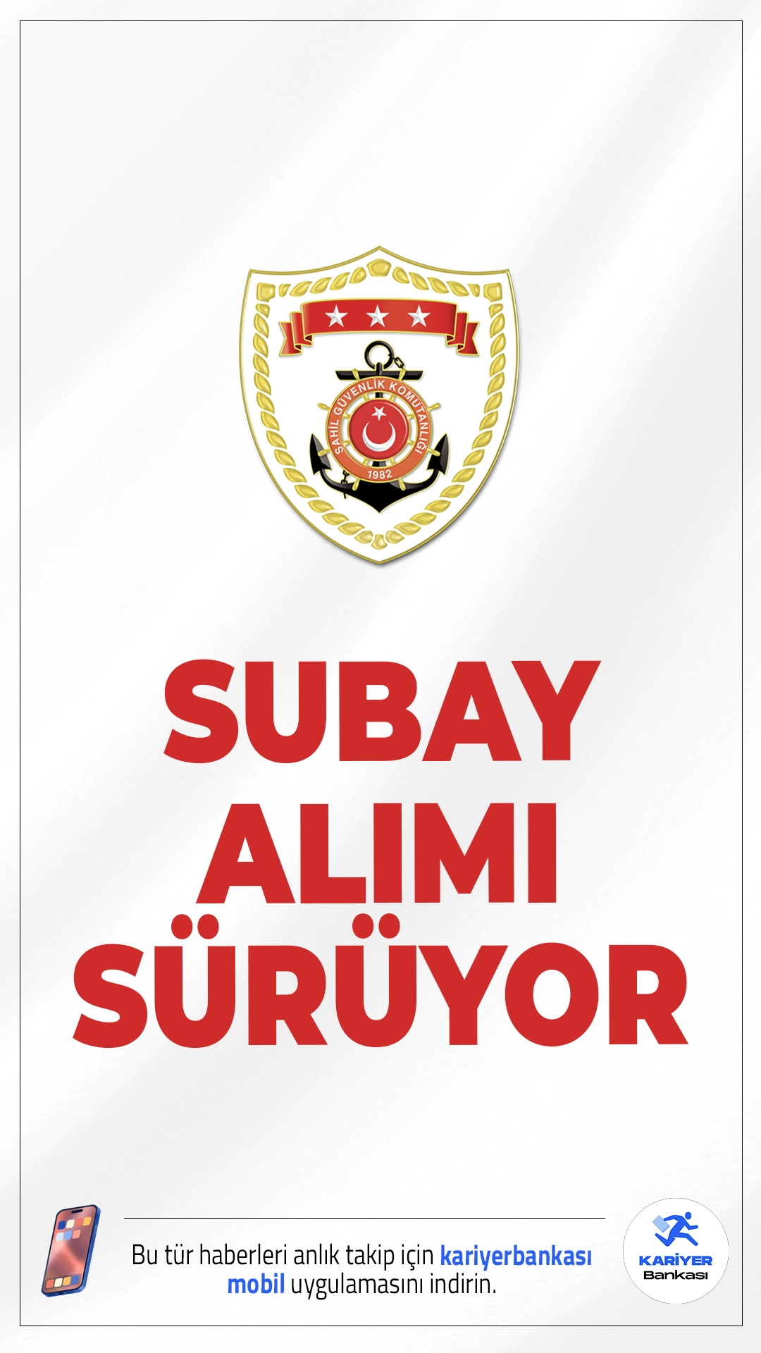 Sahil Güvenlik 40 Subay Alımı Sürüyor.Sahil Güvenlik Komutanlığı subay alımı başvuruları sürüyor. Alımlar, Jandarma ve Sahil Güvenlik Akademisi Başkanlığı bünyesinde gerçekleştirilecek eğitim-öğretim sonrası yapılacak. Başvurular 9 Şubat 2026 tarihine kadar alınacak. Başvuru şartları ve diğer detaylar haberimizde.