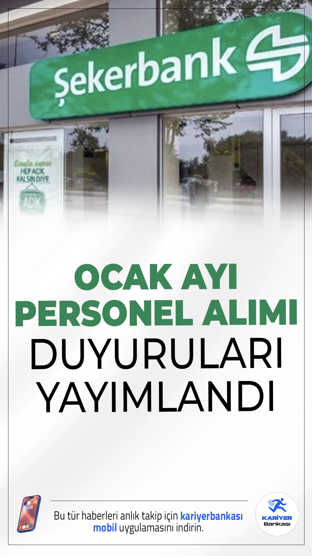 Şekerbank Ocak 2026 Personel Alımı Duyurusu Yayımlandı.Yeni yılın gelişiyle birlikte bankacılık sektöründe istihdam hareketliliği hız kazandı. Türkiye’nin köklü özel bankalarından Şekerbank, Ocak 2026 itibarıyla yeni personel alım ilanlarını duyurdu. Farklı şehirlerde, çeşitli pozisyonlarda gerçekleştirilecek bu alımlar, özellikle deneyimli banka çalışanları için önemli bir fırsat sunuyor.