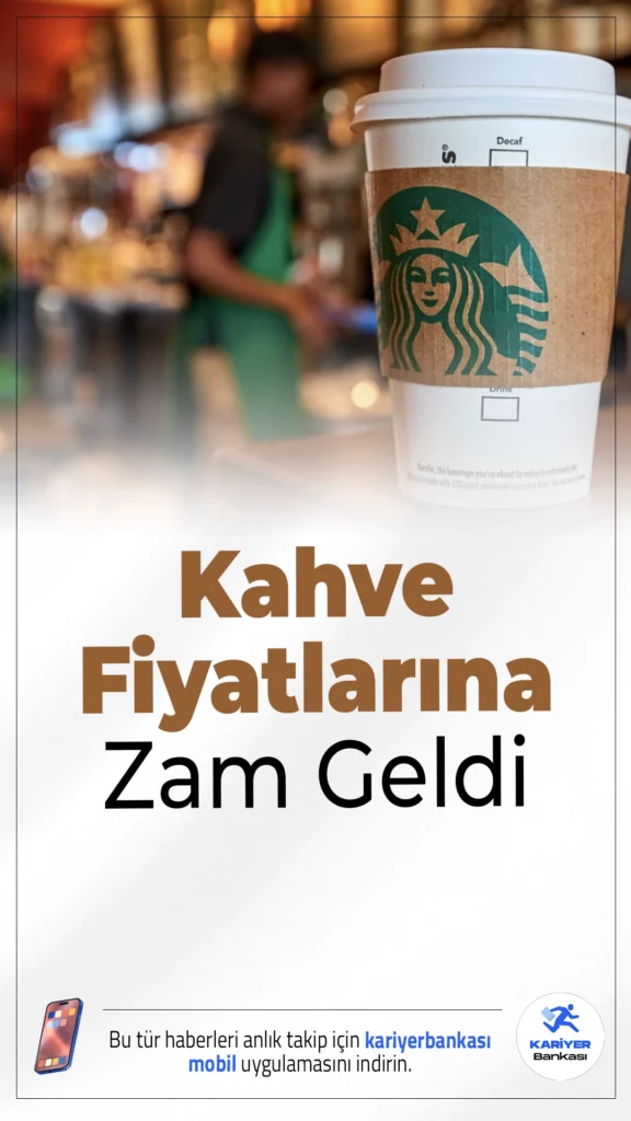 Starbucks Kahve Fiyatlarına Zam Geldi.Yeni yılla birlikte Starbucks, Türkiye genelindeki tüm şubelerinde kahve fiyatlarını %25 ila %30 oranında artırdı.